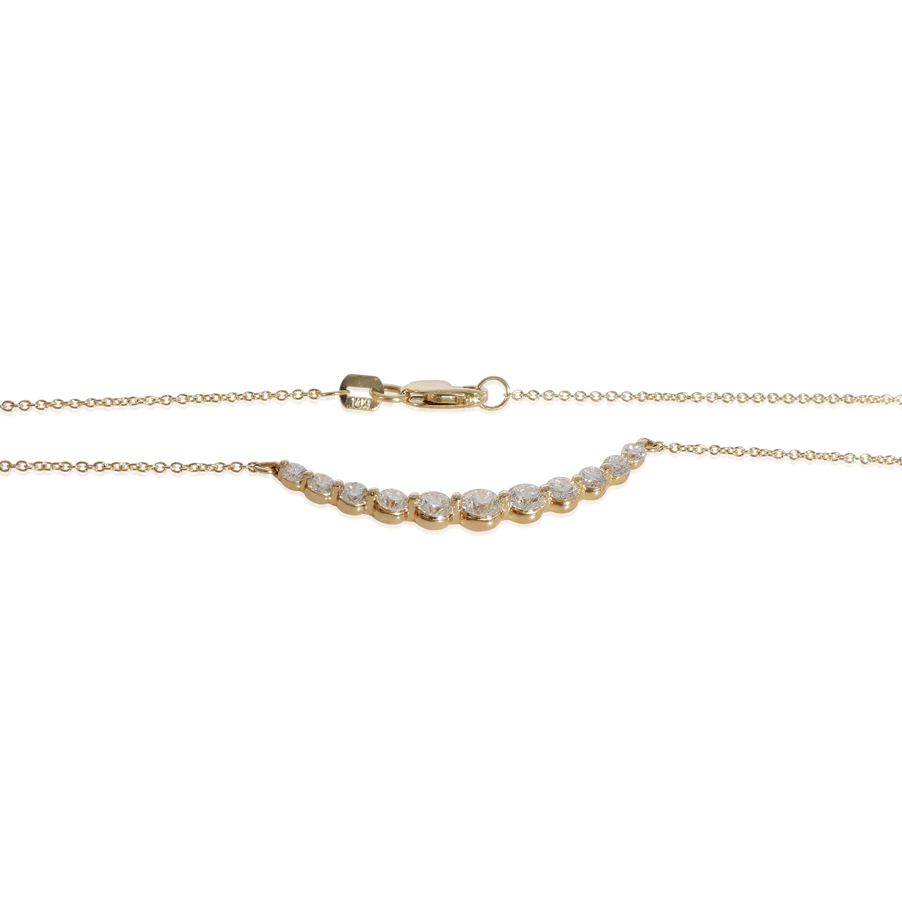 Diamond Smile Necklace in 14K Yellow Gold (1.00 CTW G-H/SI) - Image 2