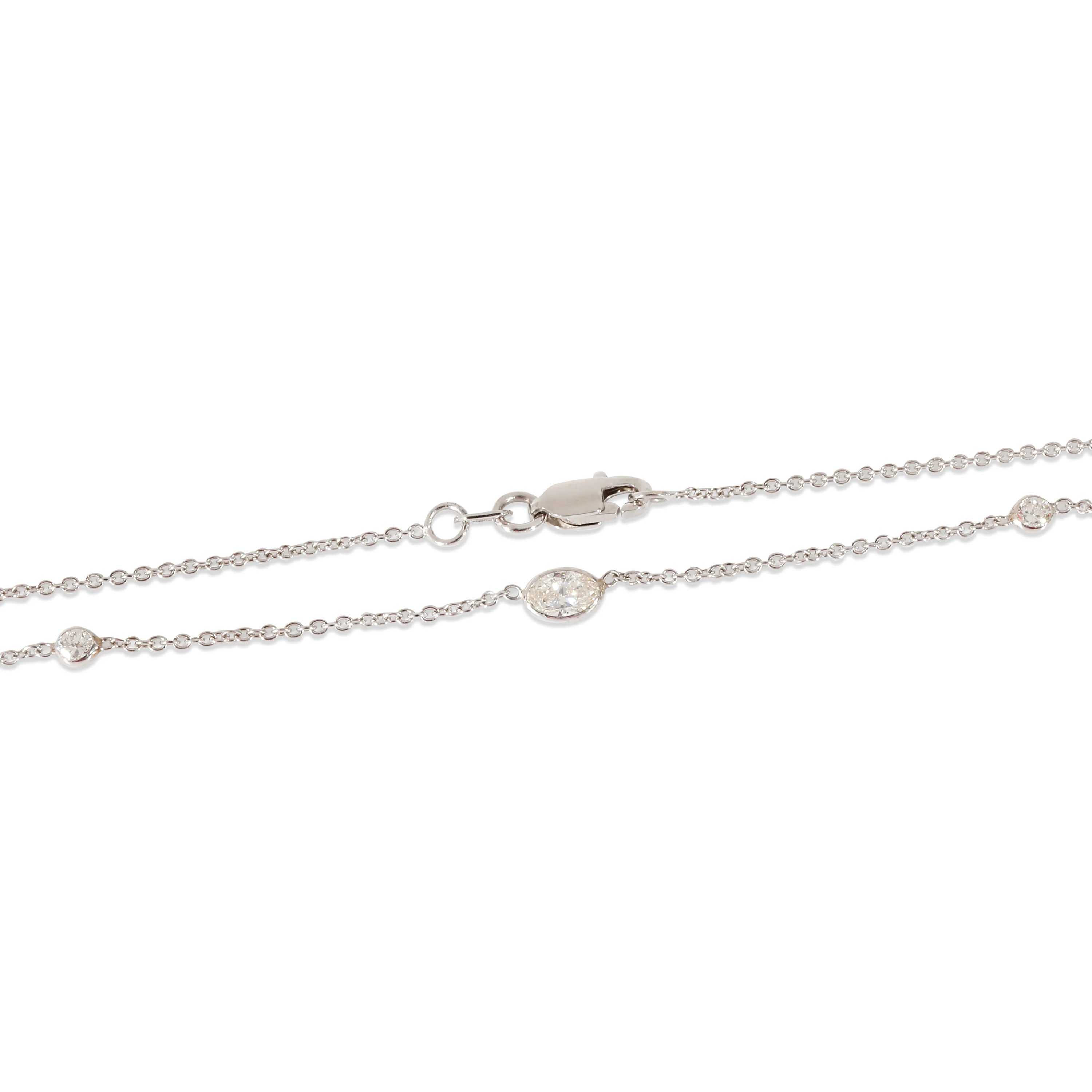 Diamond Station Necklace in 14K White Gold (1/2 CTW) - Image 2