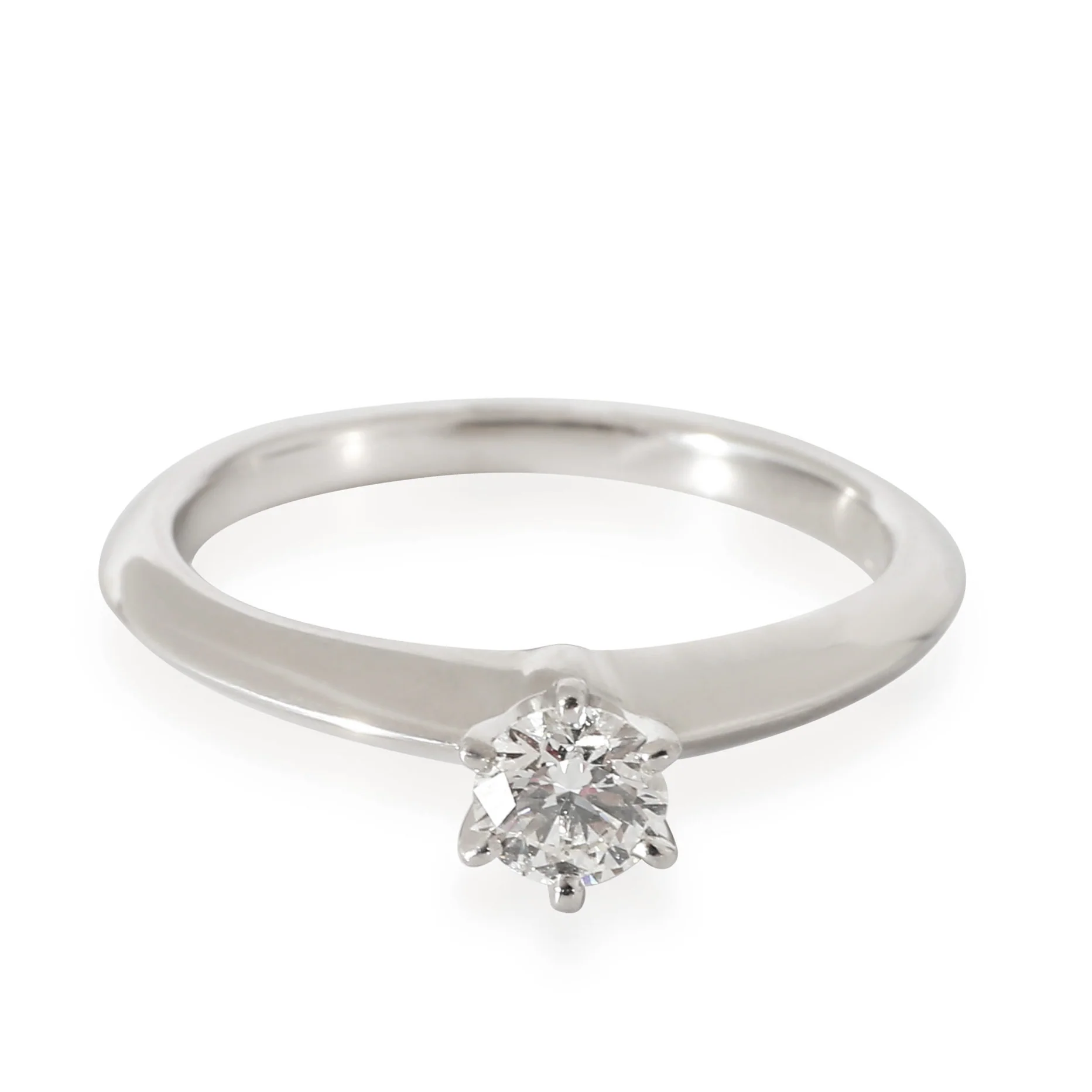 Tiffany & Co. Solitaire Diamond Engagement Ring in Platinum I VVS1 0.22 CTW