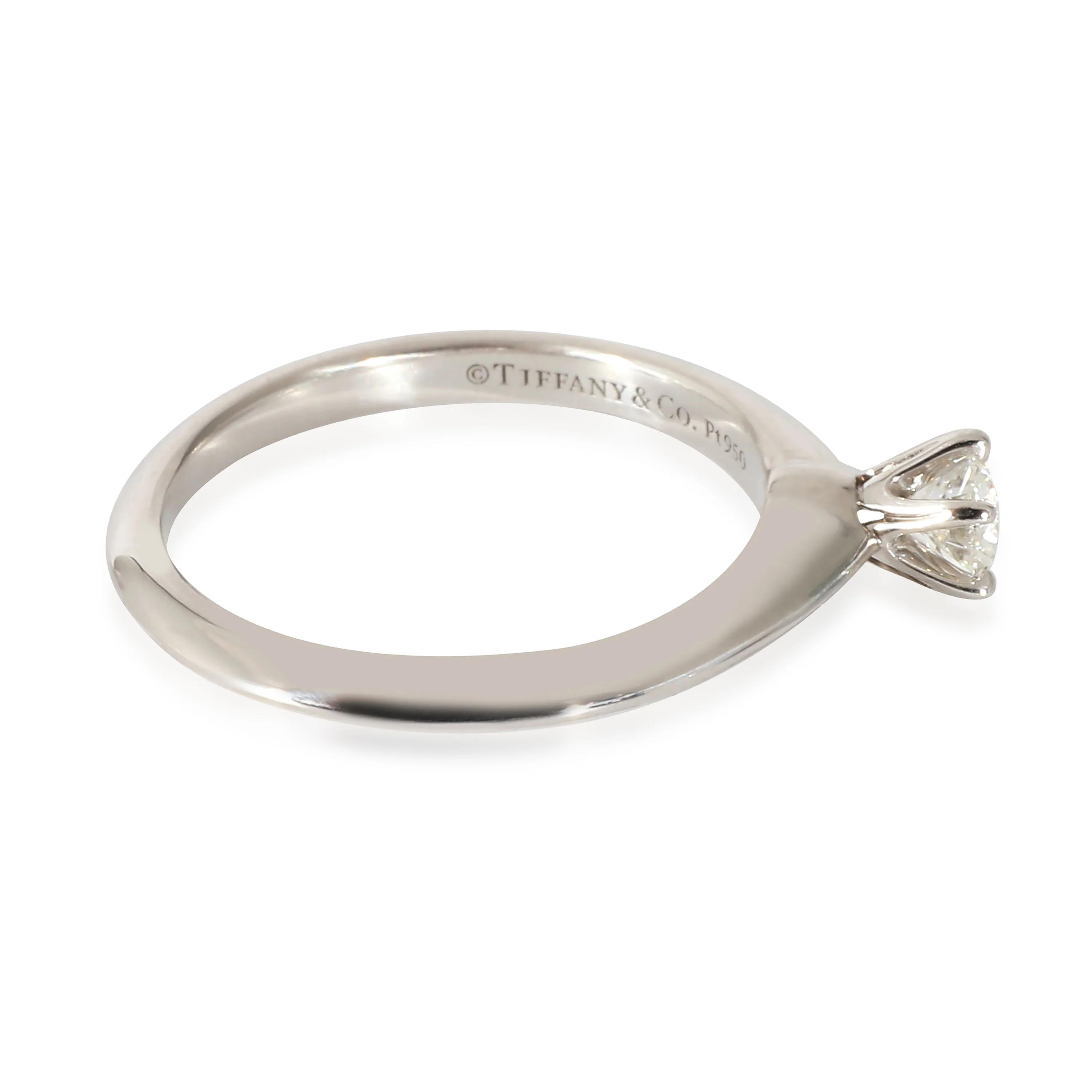 Tiffany & Co. Solitaire Diamond Engagement Ring in Platinum I VVS1 0.22 CTW - Image 2