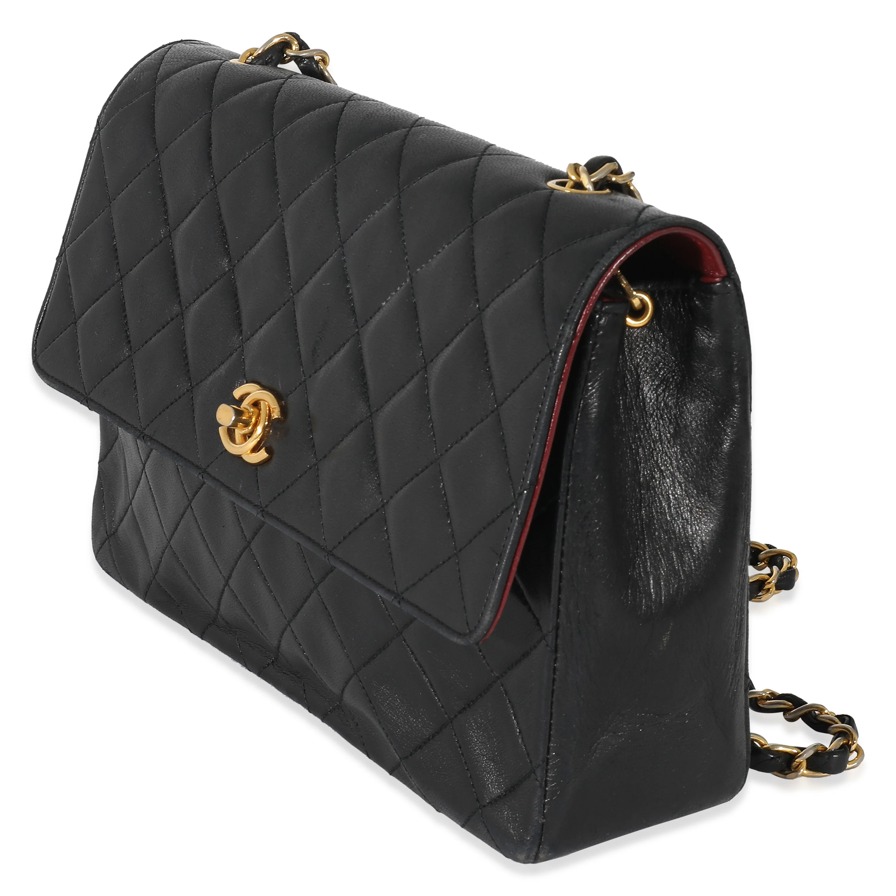 Chanel Black Quilted Square Classic Single Flap Bag - Image 2