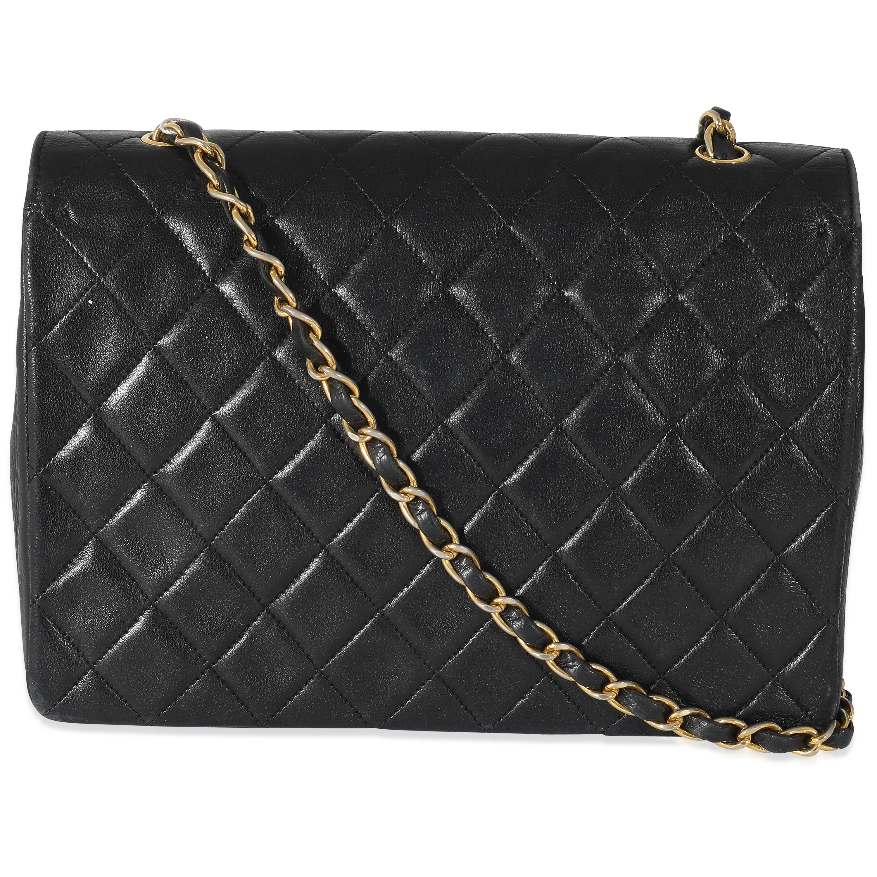 Chanel Black Quilted Square Classic Single Flap Bag - Image 3