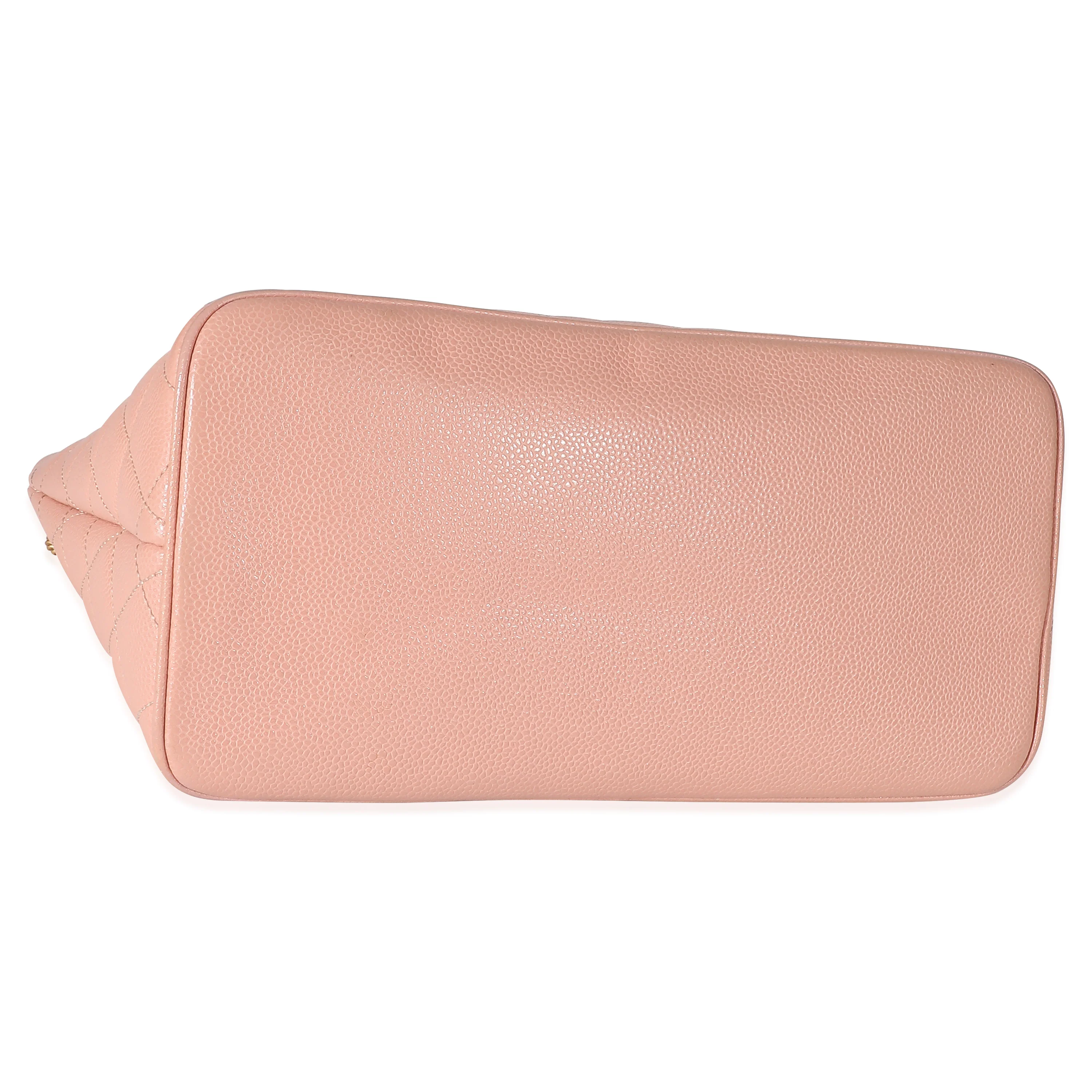Chanel Pink Quilted Caviar Medallion Tote - Image 6