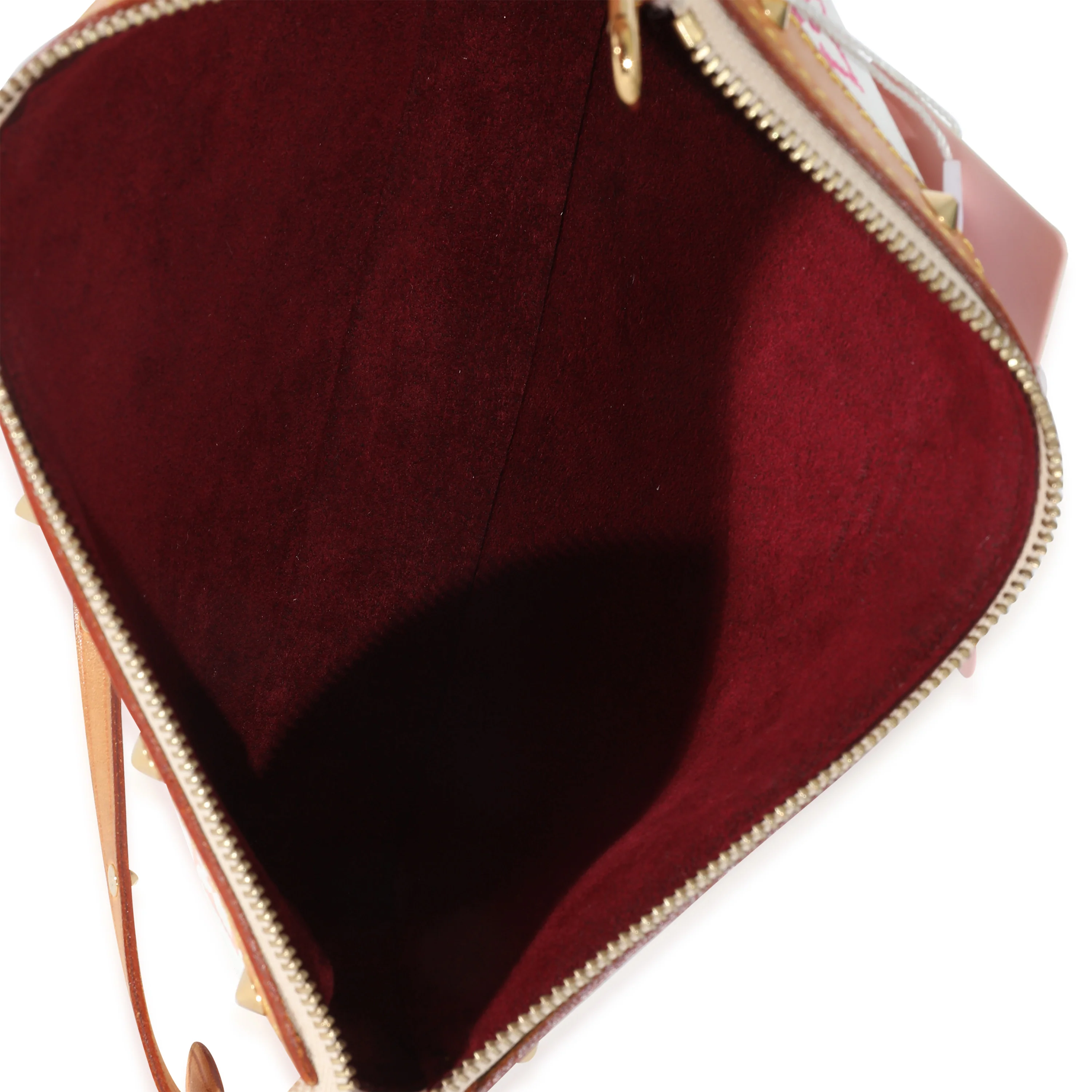 Louis Vuitton White Multicolor Canvas Pochette Accessories - Image 4