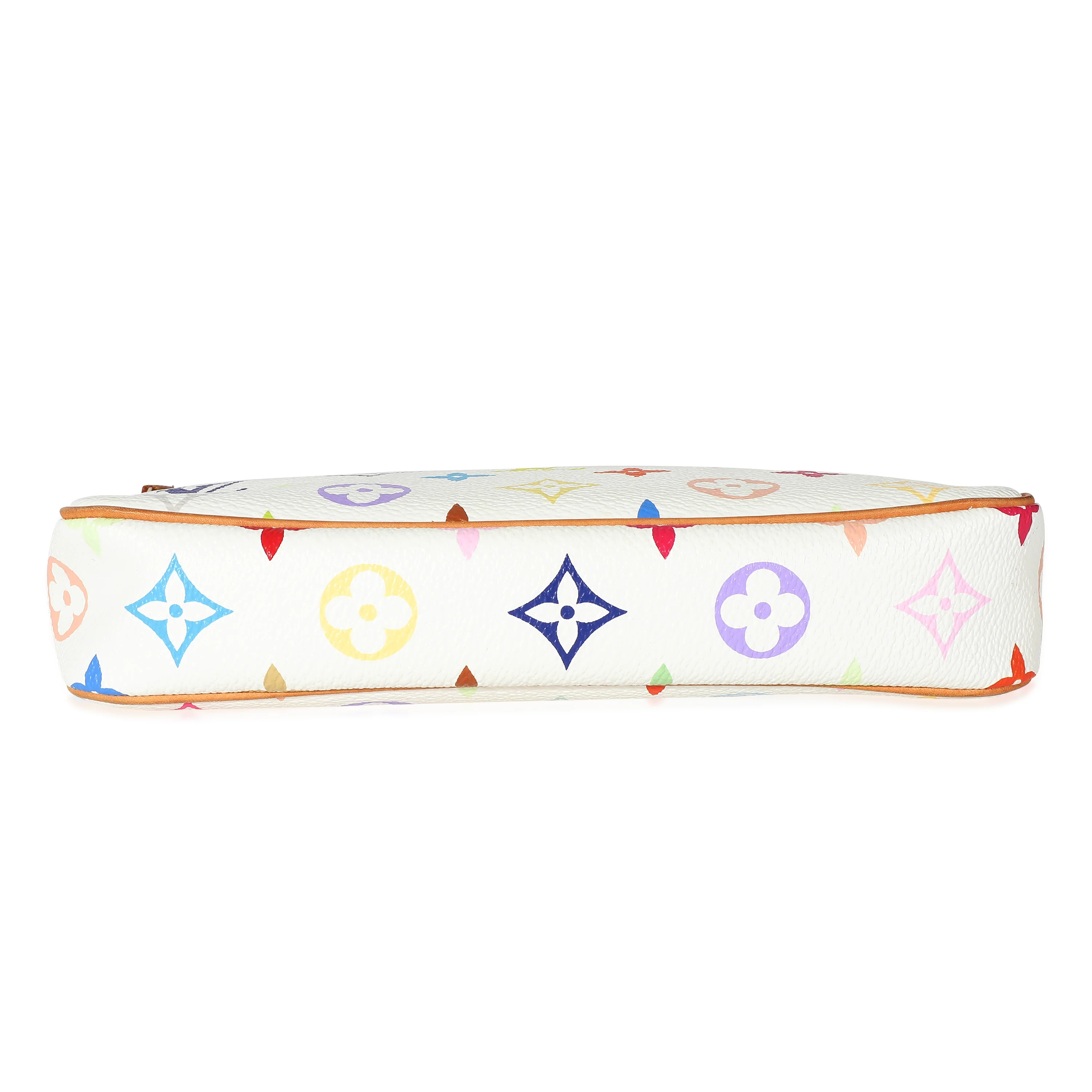 Louis Vuitton White Multicolor Canvas Pochette Accessories - Image 5