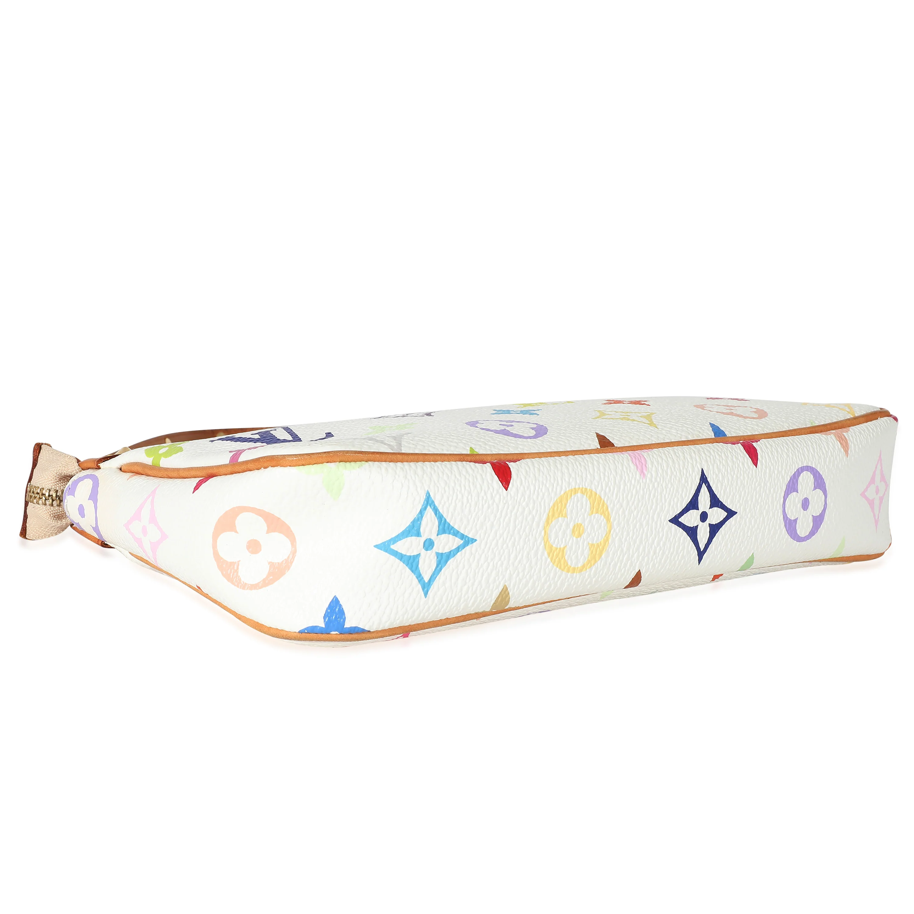 Louis Vuitton White Multicolor Canvas Pochette Accessories - Image 6