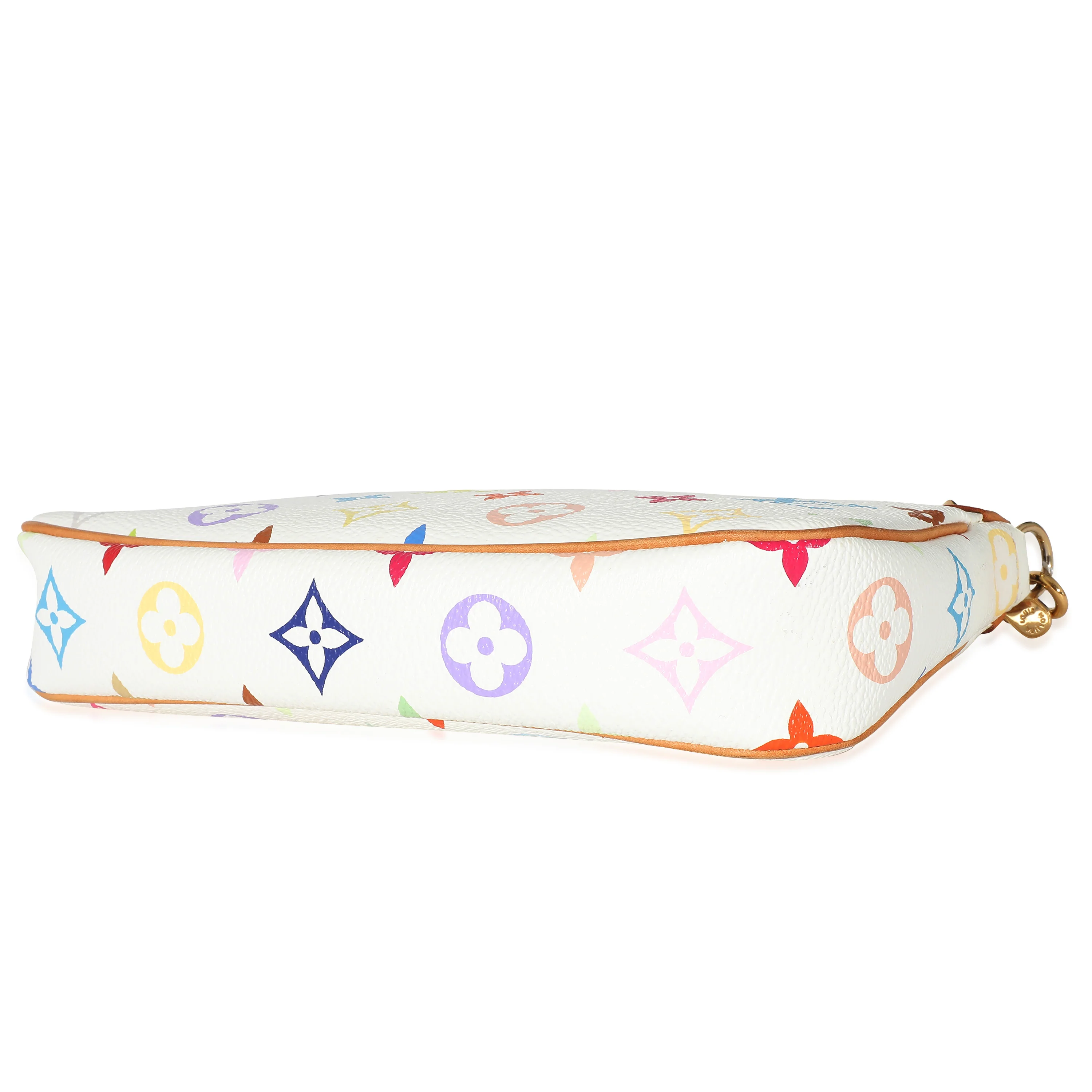 Louis Vuitton White Multicolor Canvas Pochette Accessories - Image 7
