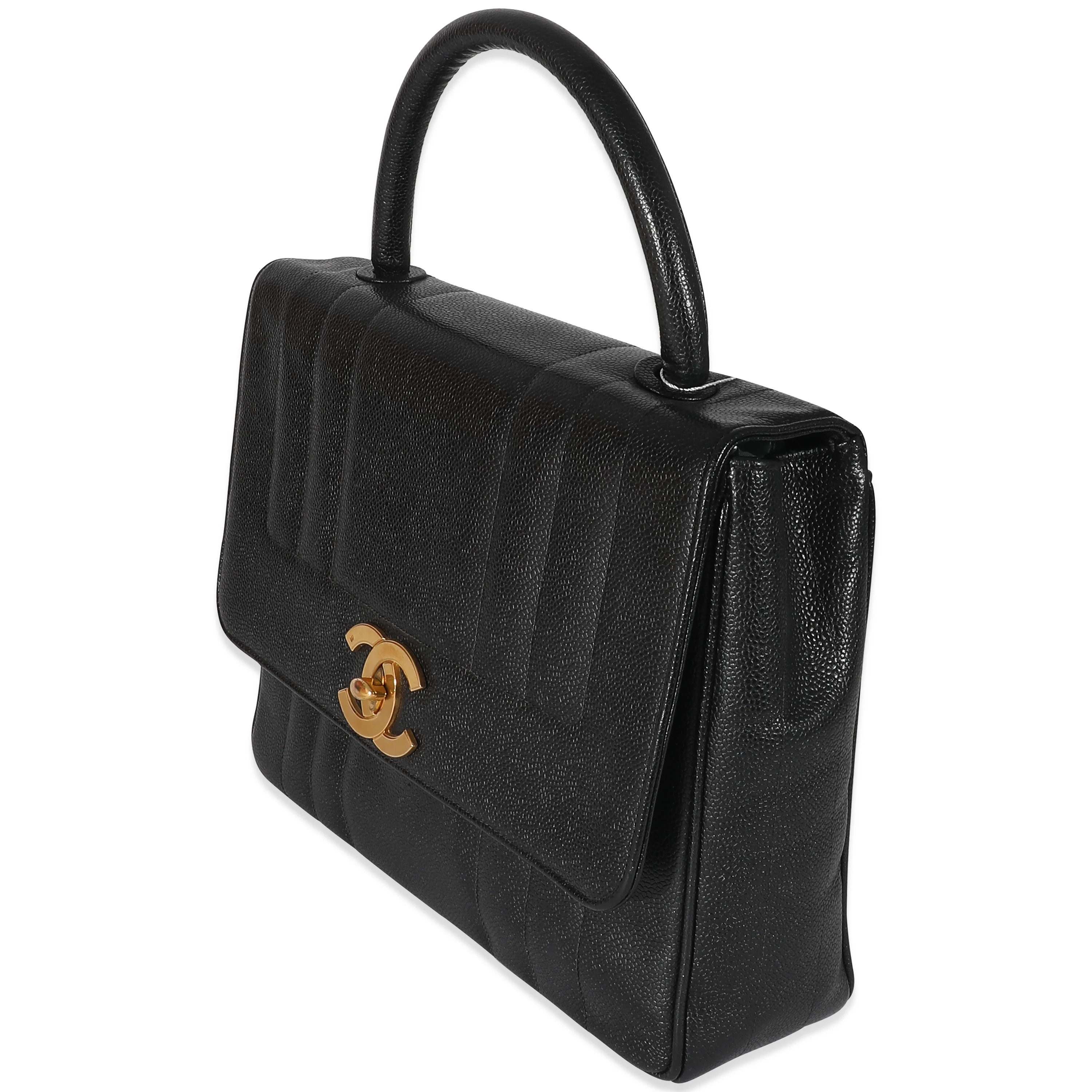 Chanel Black Caviar Mademoiselle Kelly Bag - Image 2