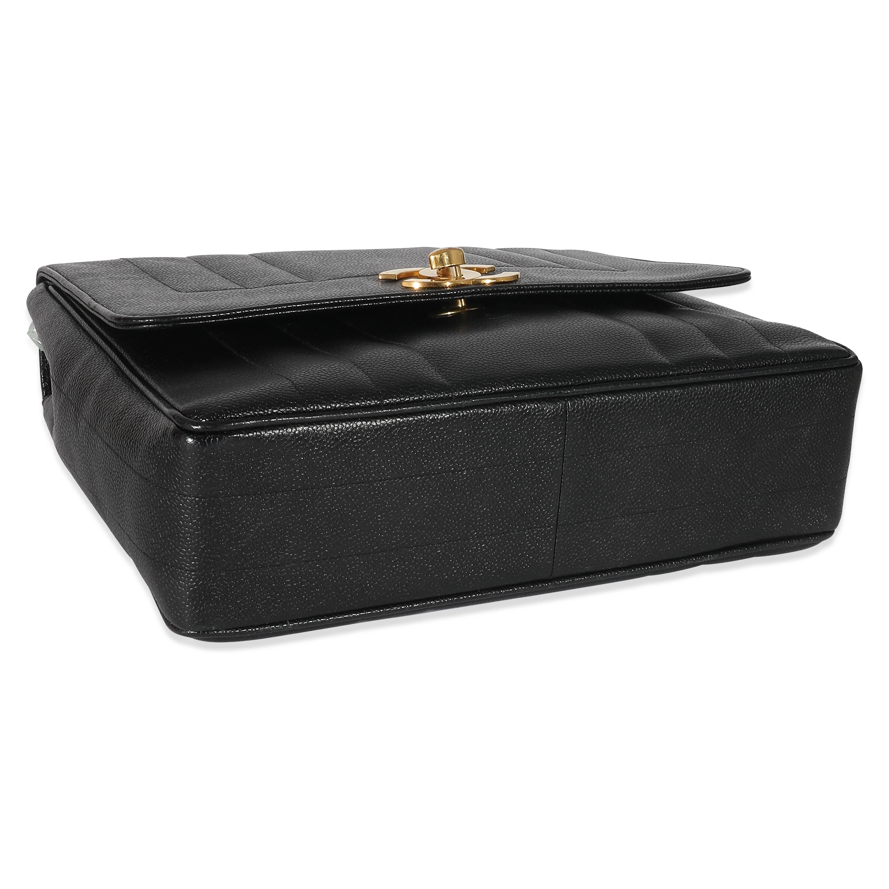 Chanel Black Caviar Mademoiselle Kelly Bag - Image 5
