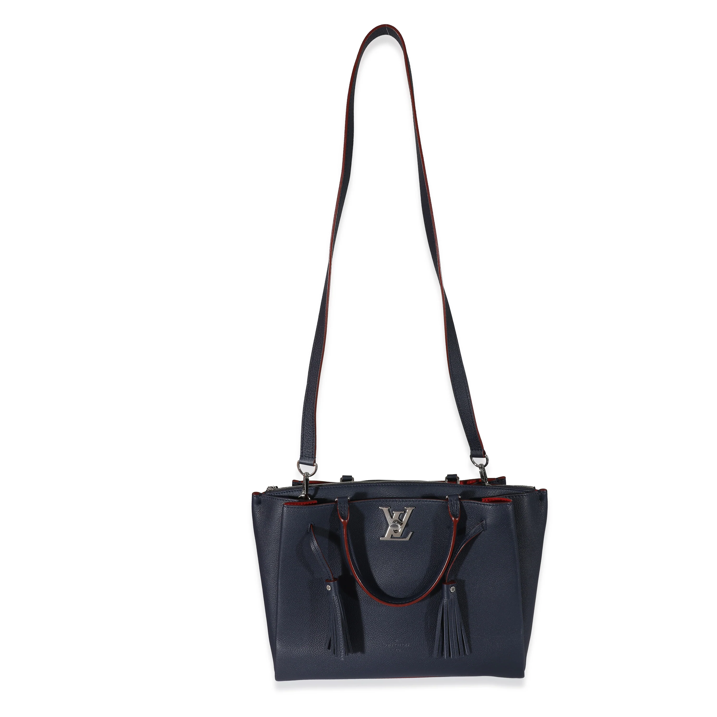 Louis Vuitton Calfskin Marine Rouge Lockmeto Tote - Image 3