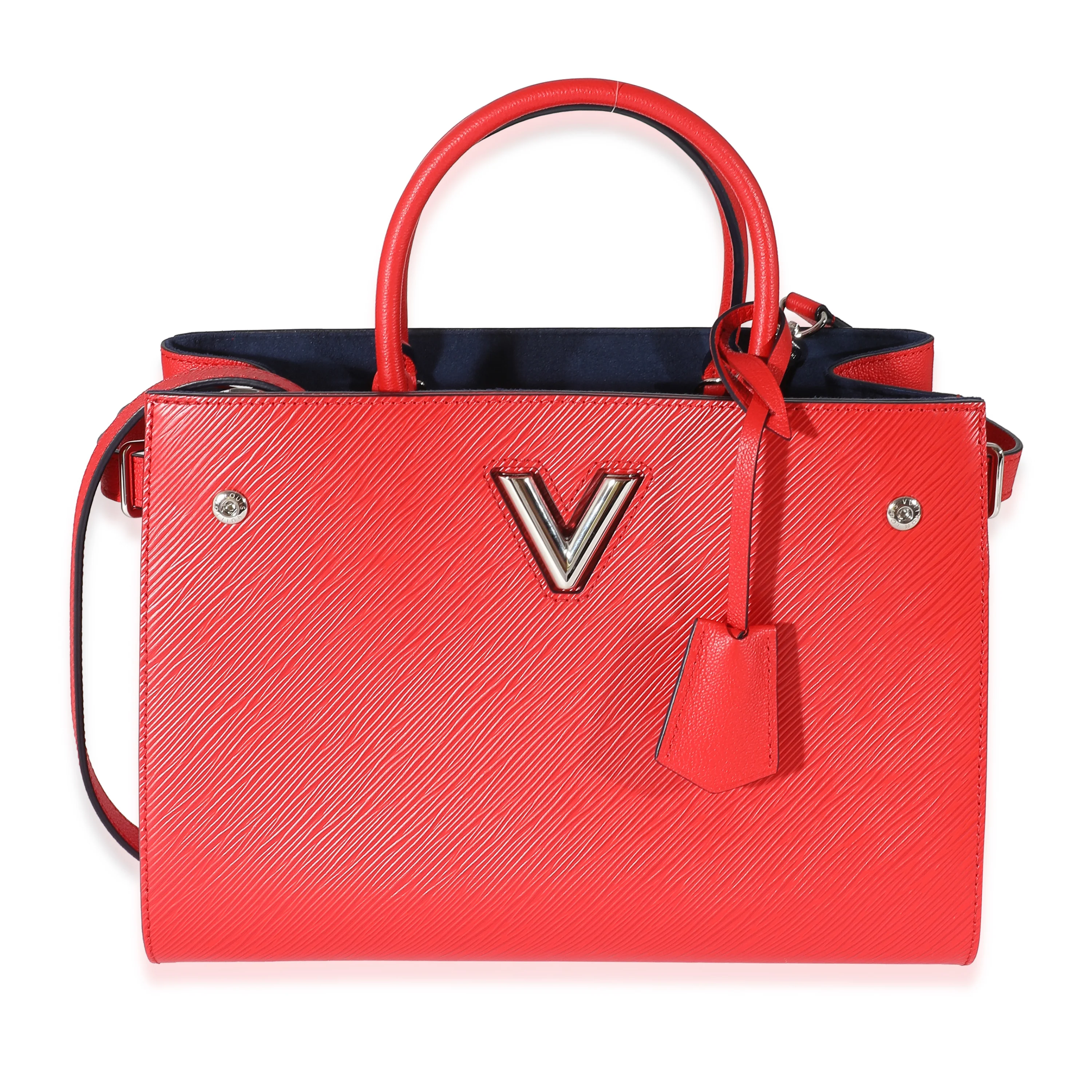 Louis Vuitton Red Epi Leather Twisted Tote Bag