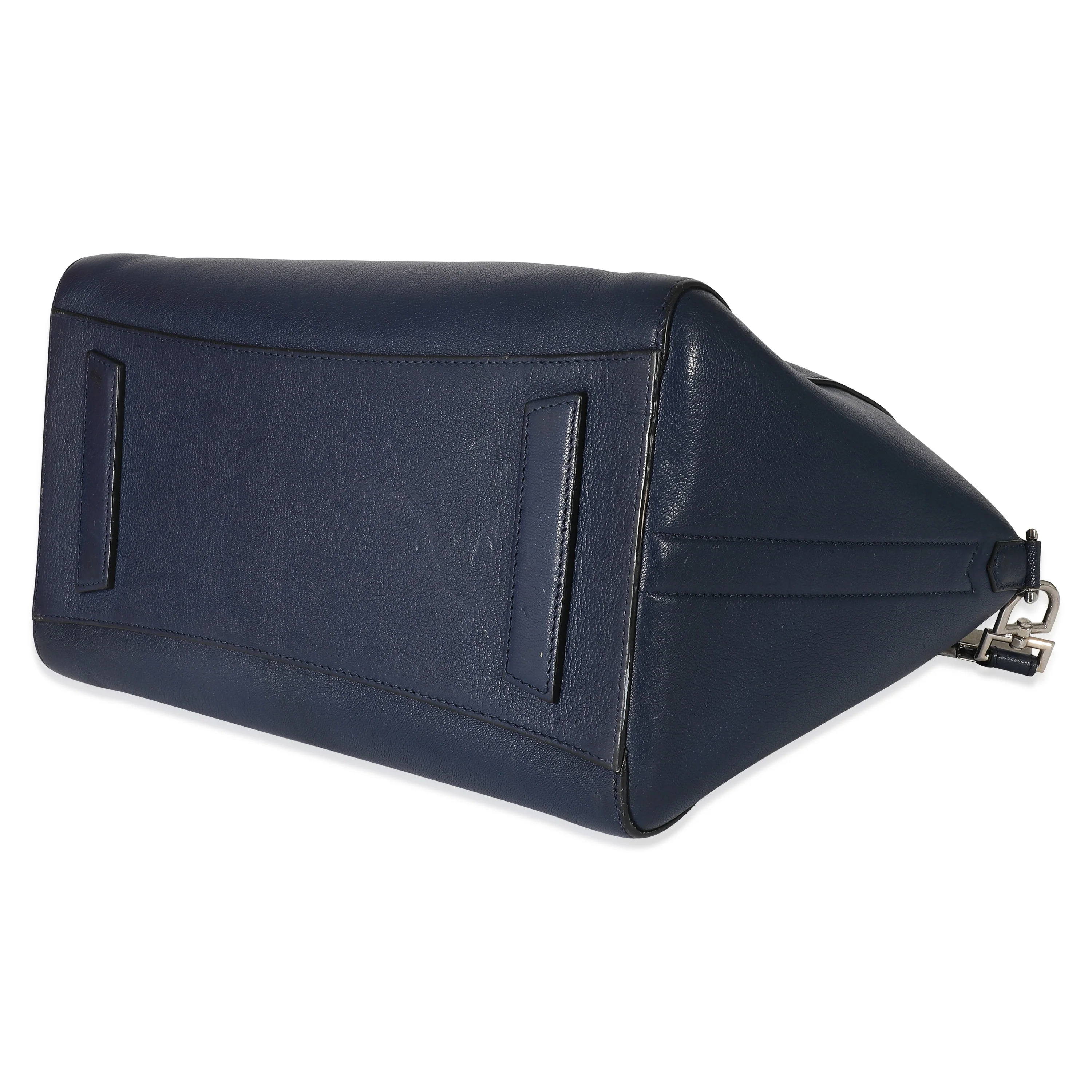 Givenchy Navy Blue Grained Leather Medium Antigona Bag - Image 7