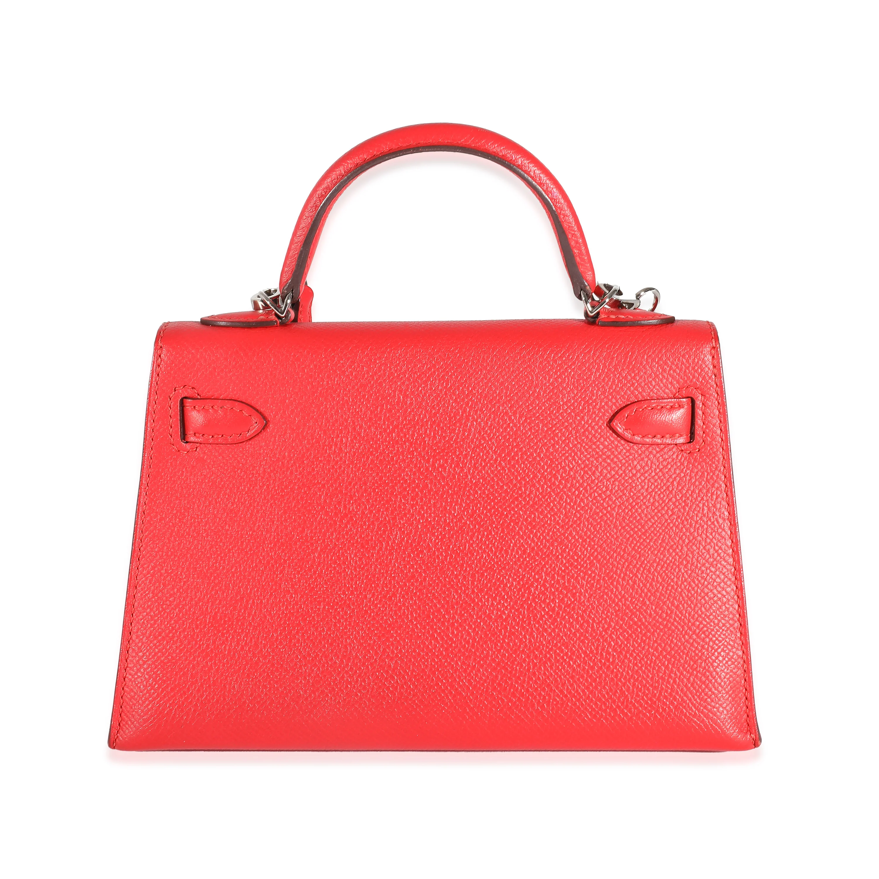 Hermès Rouge Tomate Epsom Mini Kelly II 20 PHW - Image 6