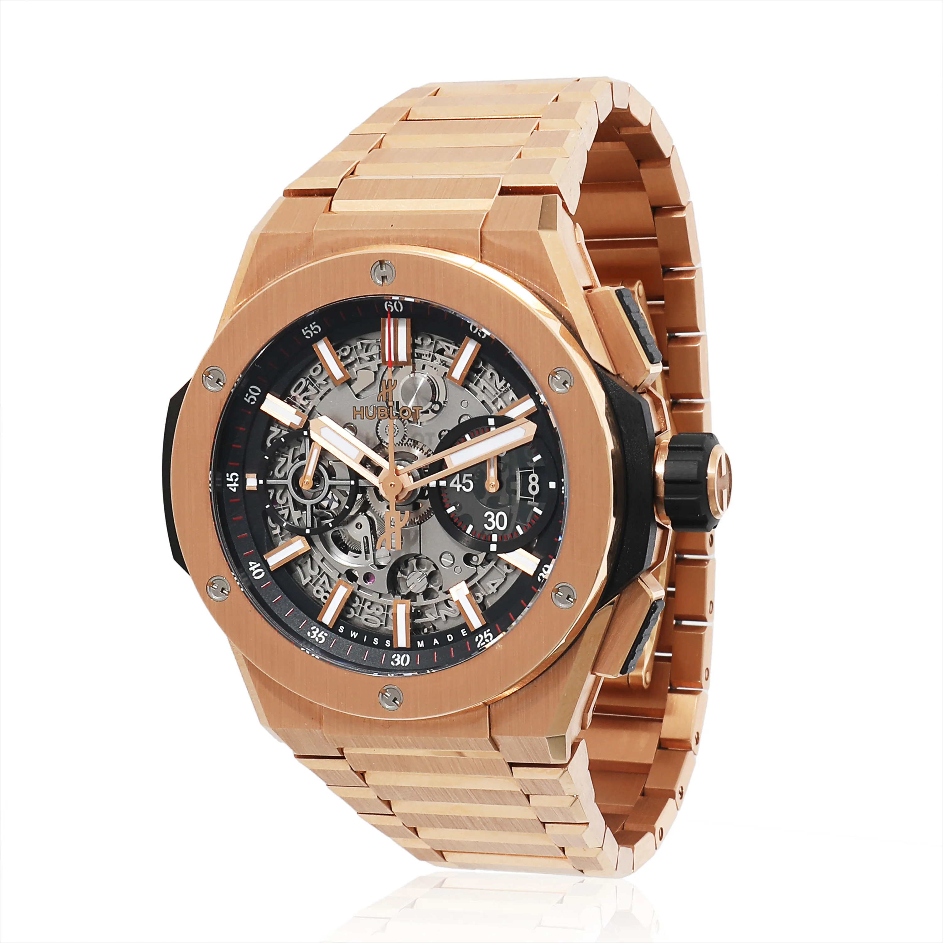 Integrated King Gold 451.OX.1180.OX Mens Watch in Rose Gold