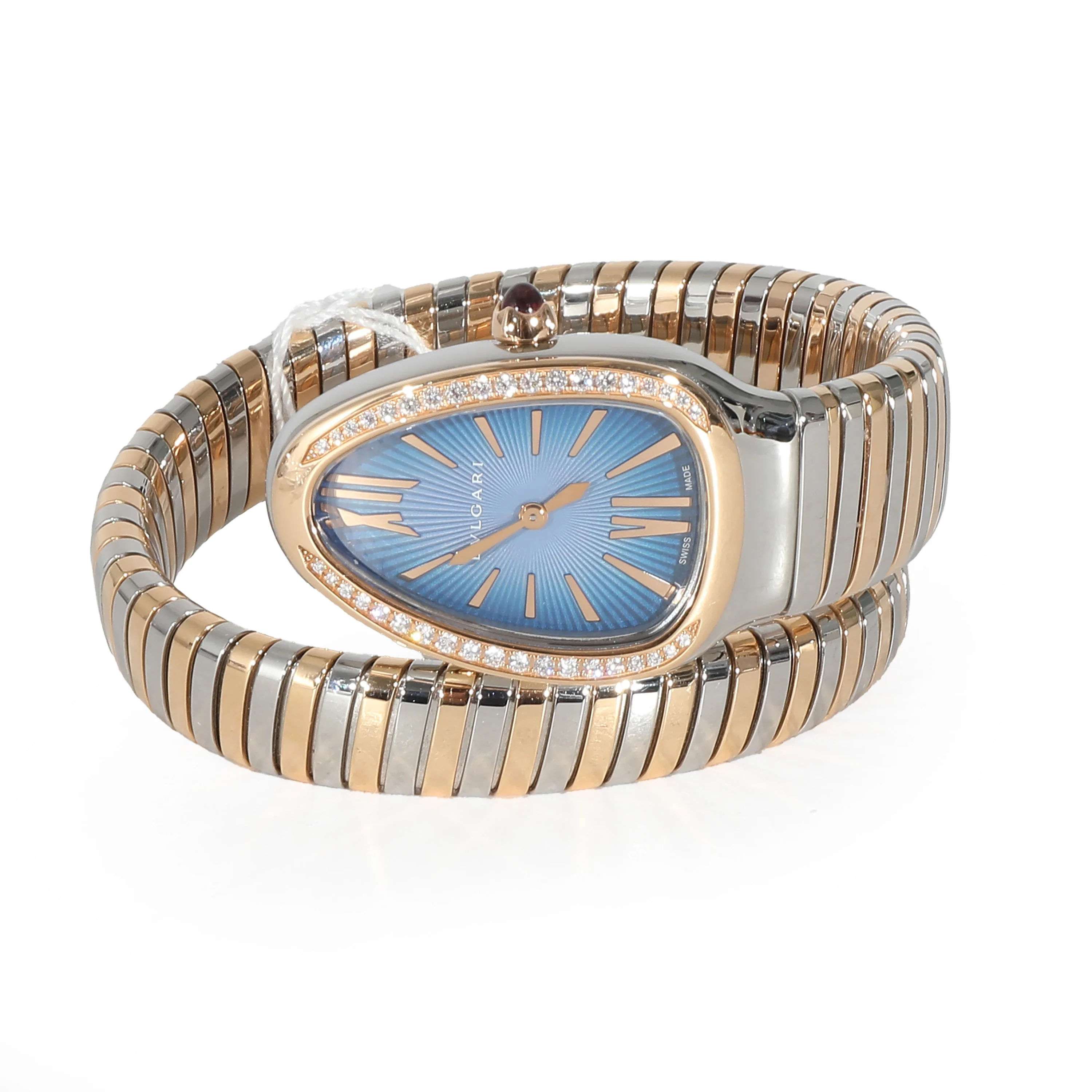 BVLGARI Serpenti 102984 SP 35 SPG Womens Watch in 18K Stainless Steel/Rose Gold