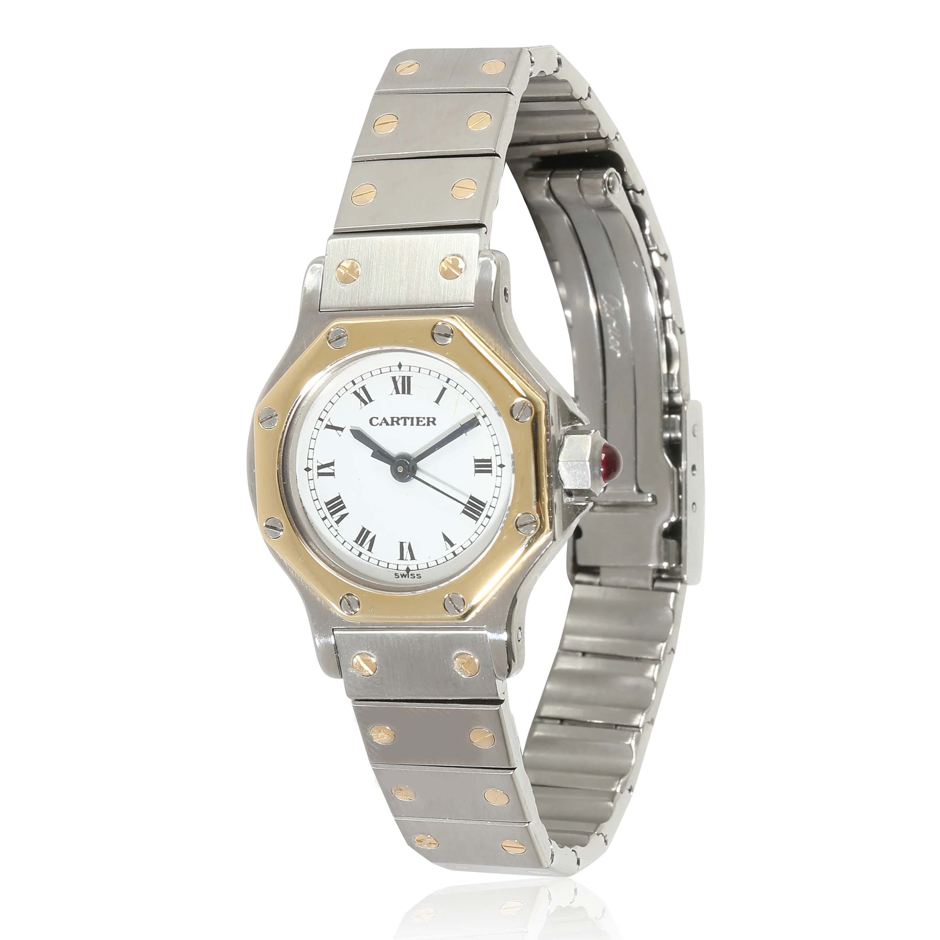 Santos de Cartier 0907 Womens Watch in 18kt Stainless Steel/Yellow Gold