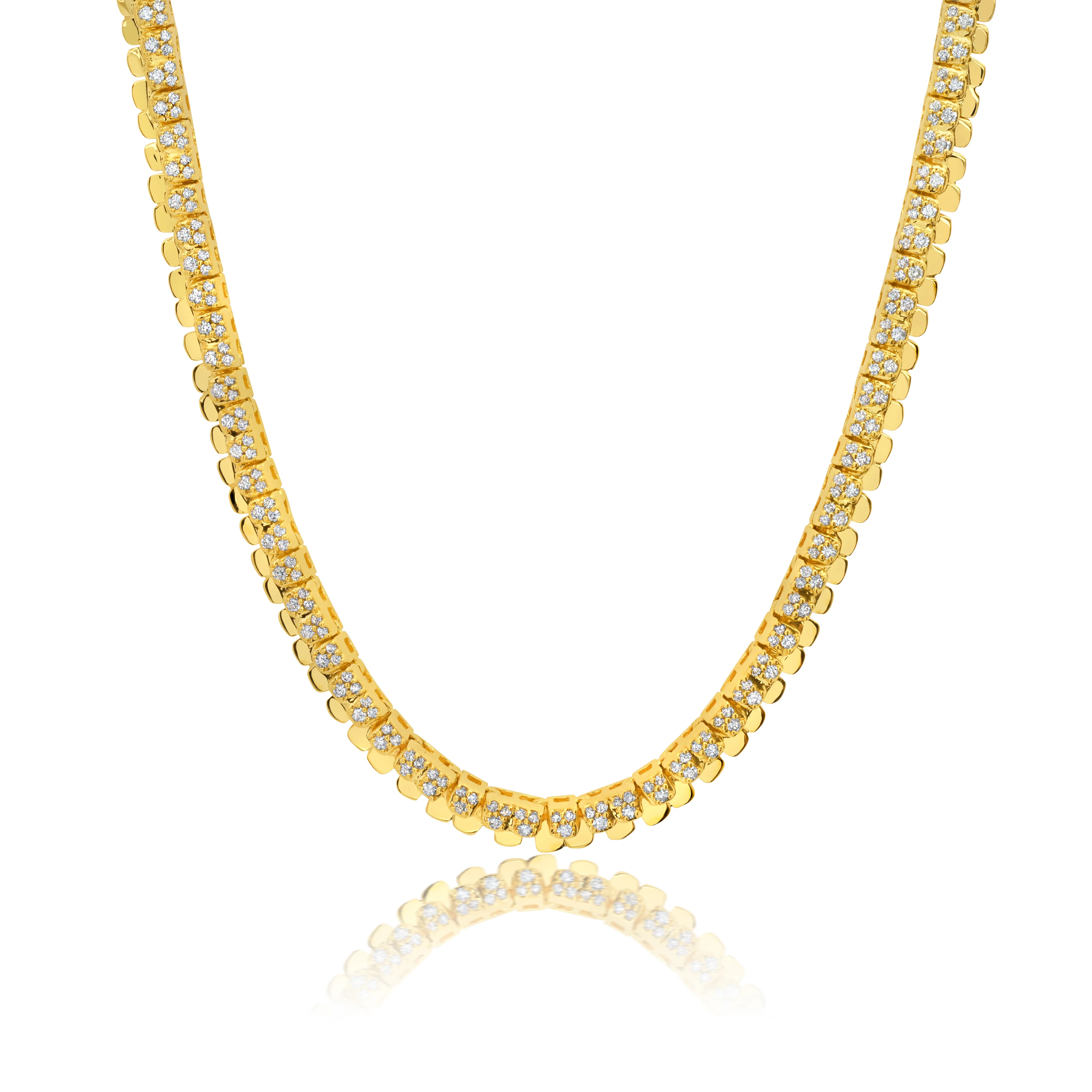 Diamond Necklace in 18K Yellow Gold 1.5 CTW