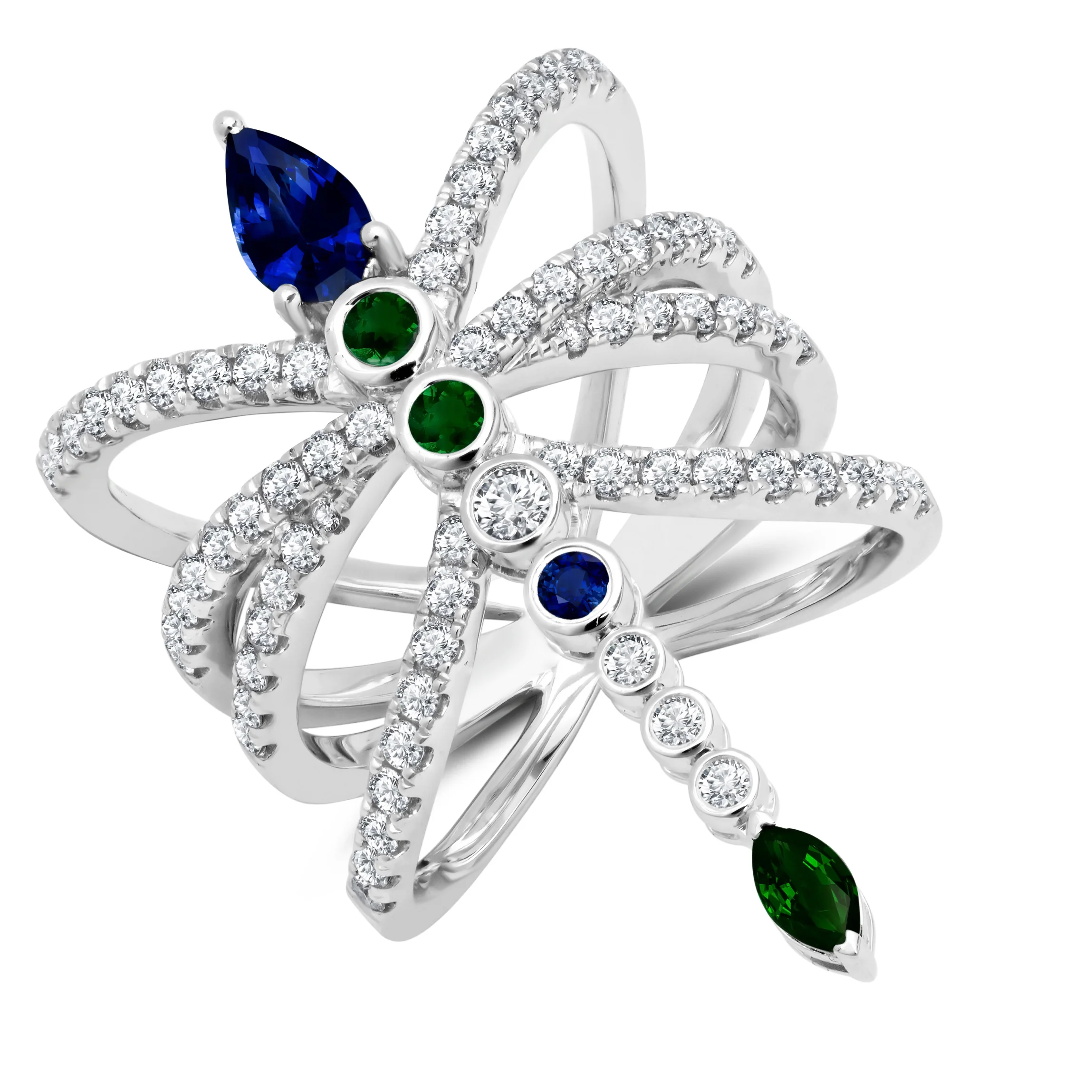 Sapphire Ring in 18k White Gold 1.05 CTW - Image 2
