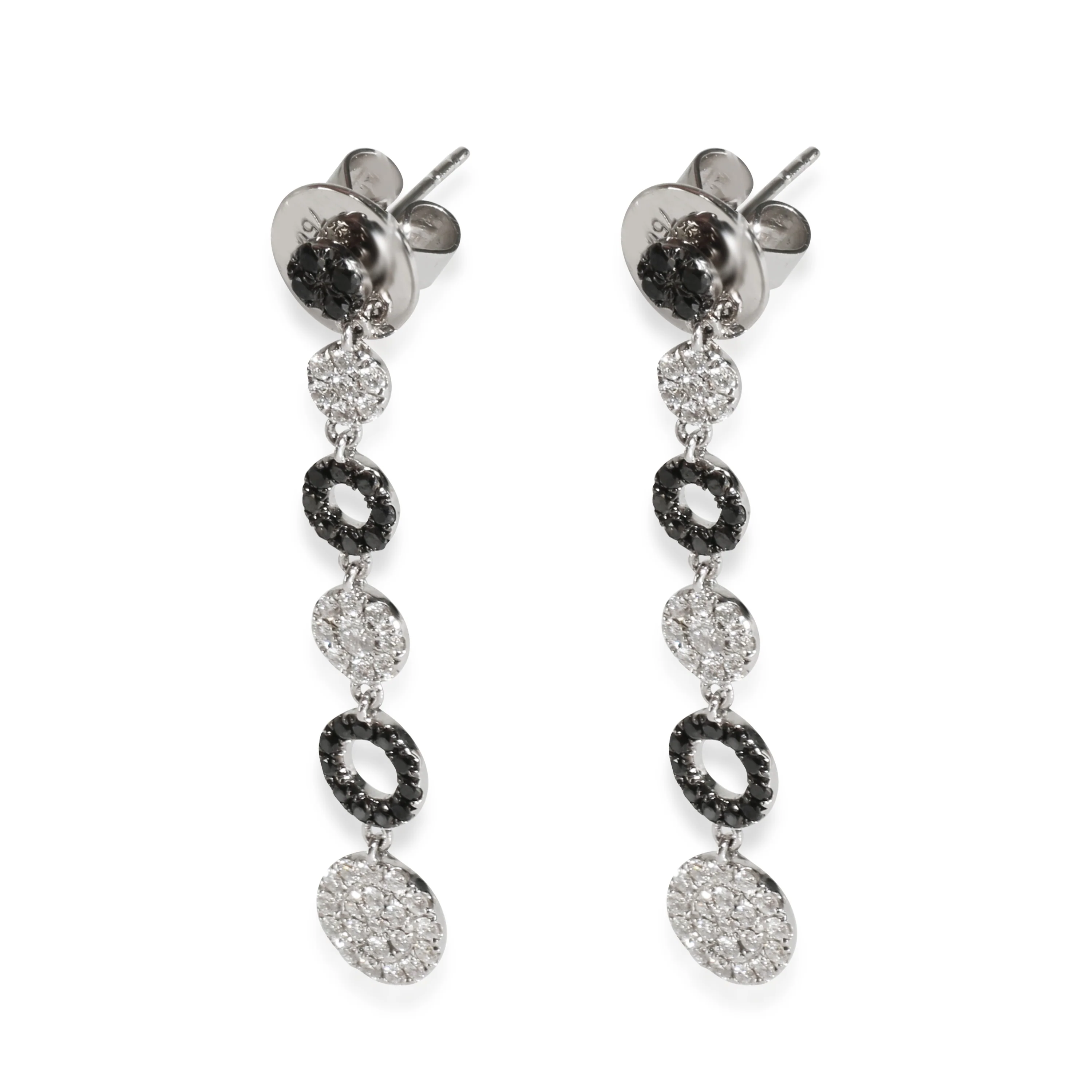 BRAND NEW Graziela Gems Earrings in 18k White Gold 1.09 CTW - Image 2