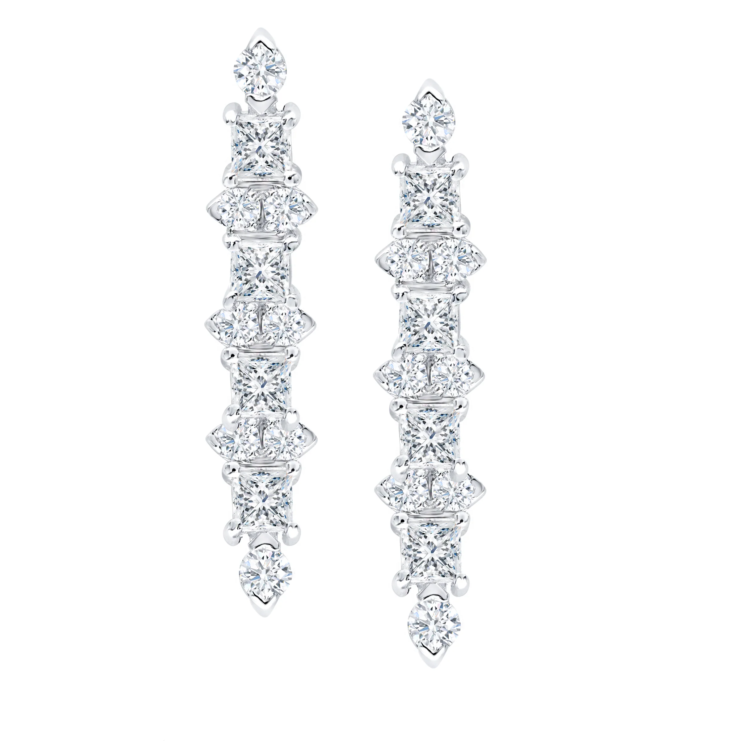 Earrings in 18k White Gold 0.53 CTW