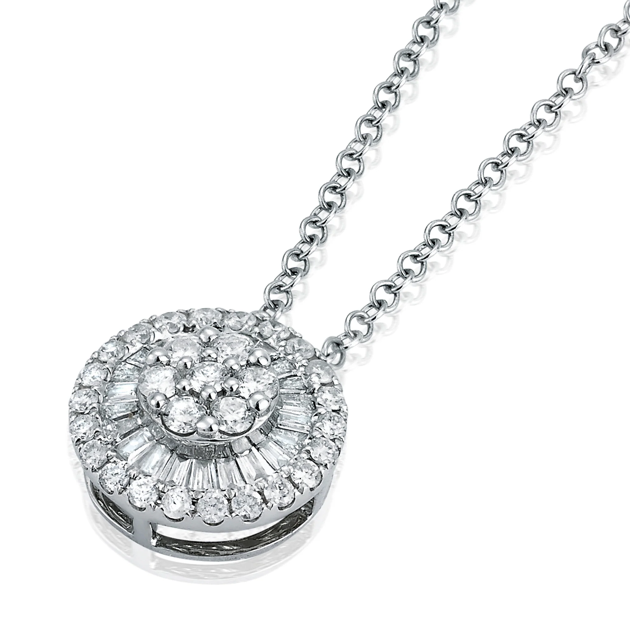 Necklace in 18k White Gold 0.32 CTW - Image 2