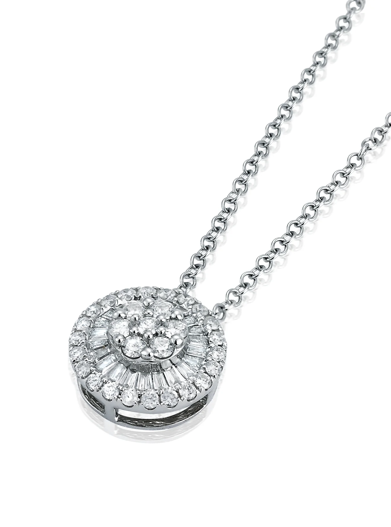 Necklace in 18k White Gold 0.2 CTW - Image 2