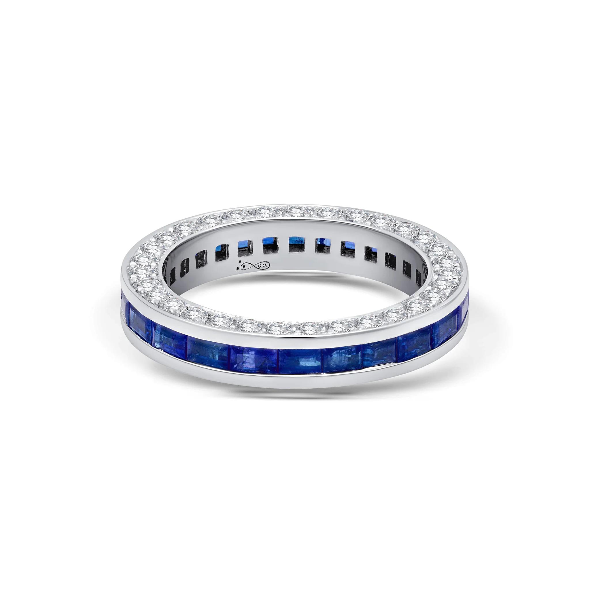 Sapphire Band in 18k White Gold 1.56 CTW