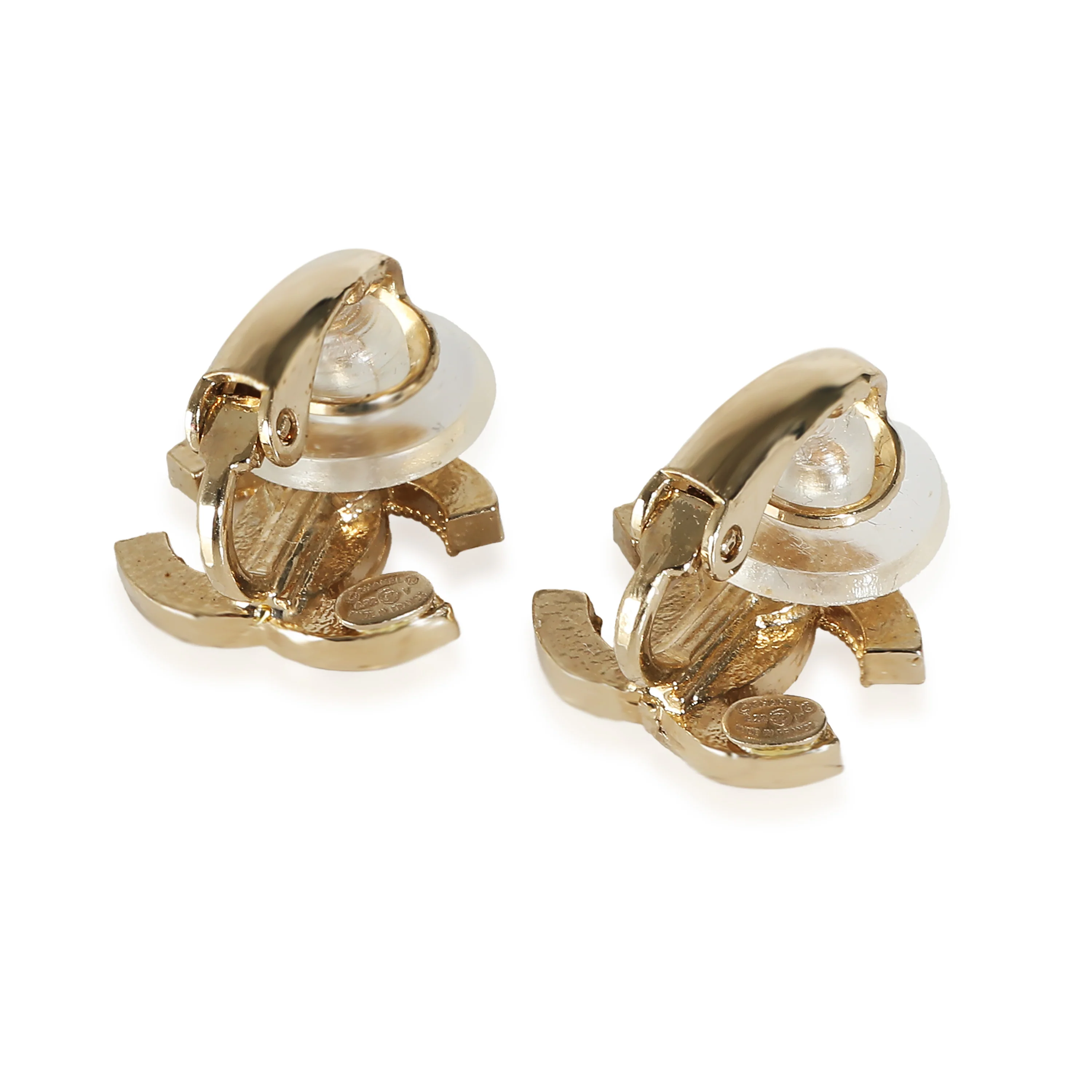 2022 Small Strass CC Yellow Gold Plated studs - Image 3
