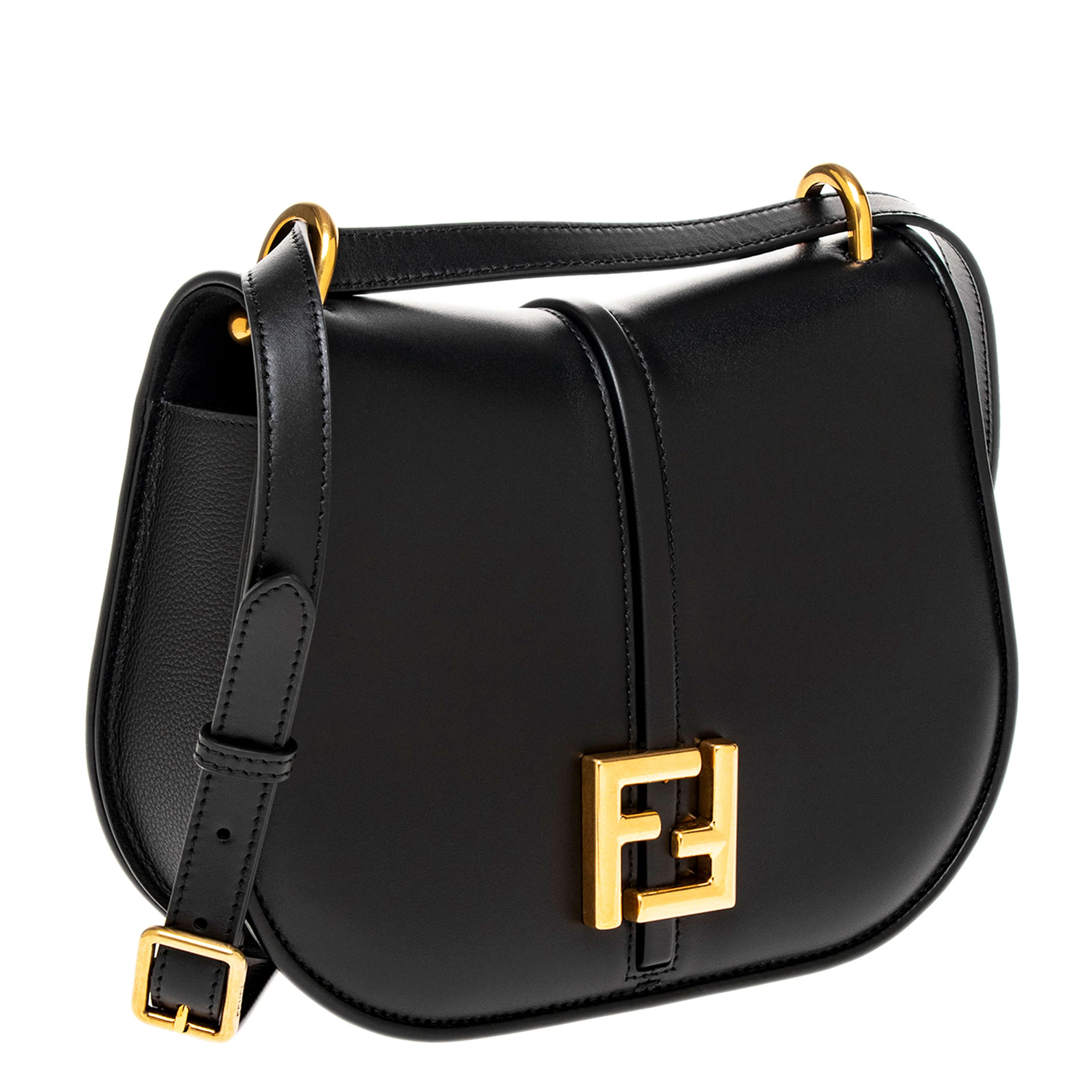 Black Smooth Leather Cmon Medium Satchel - Image 2