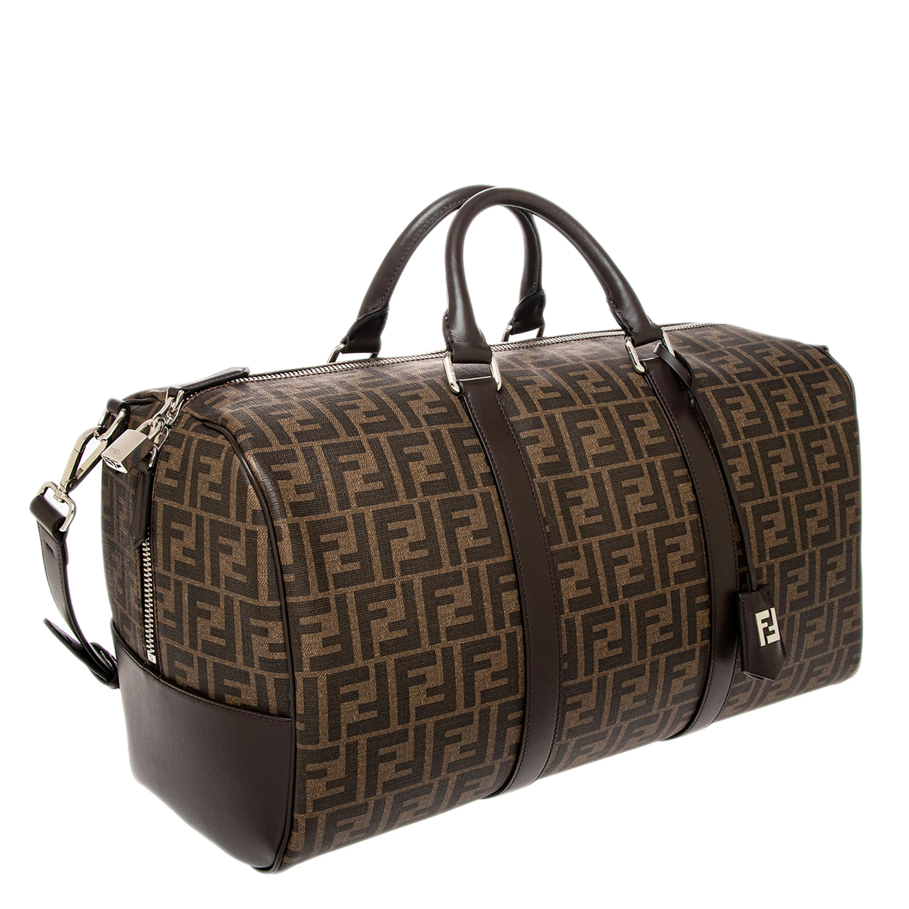 Dark Brown FF Zucca Medium Duffle Bag - Image 2