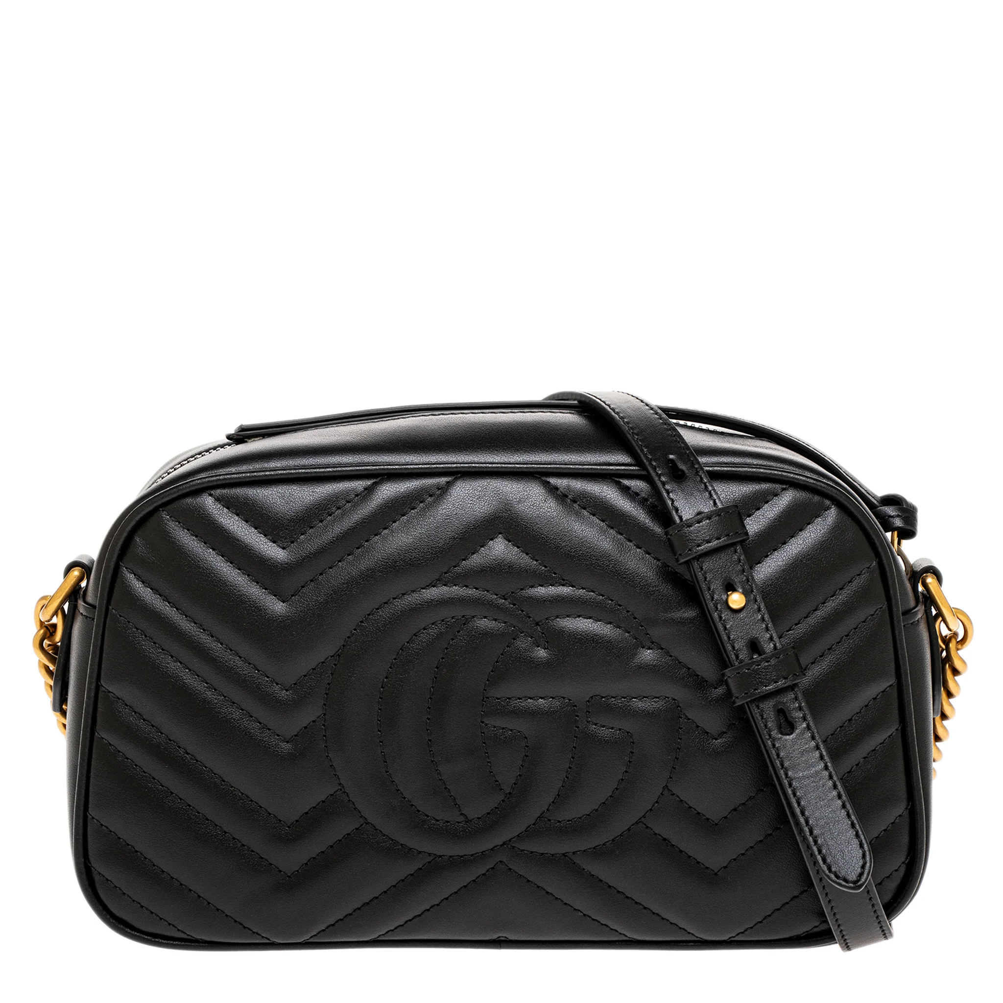 Black Matelasse Calfskin GG Marmont Mini Bag - Image 3
