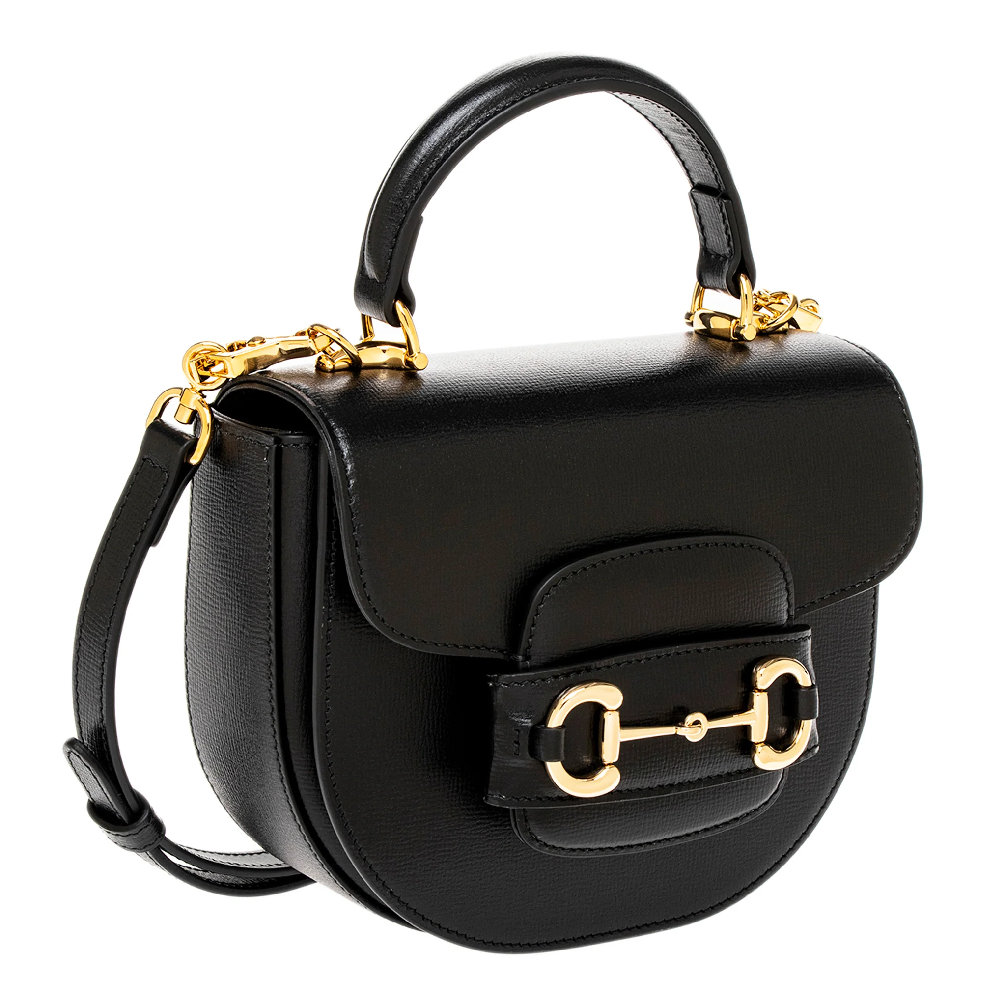 Black Calfskin Mini Horsebit 1955 Mini Top Handle - Image 2