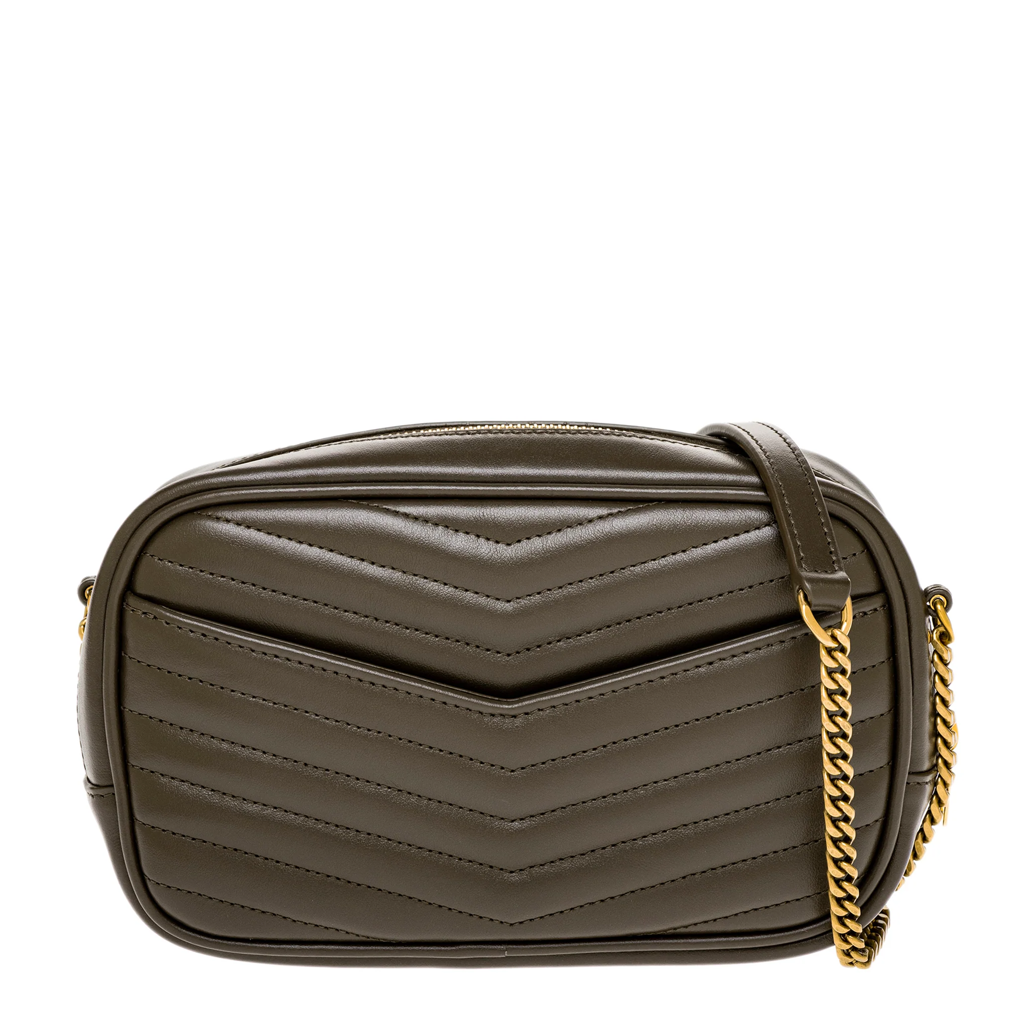 Light Musk Quilted Leather Mini Lou - Image 3