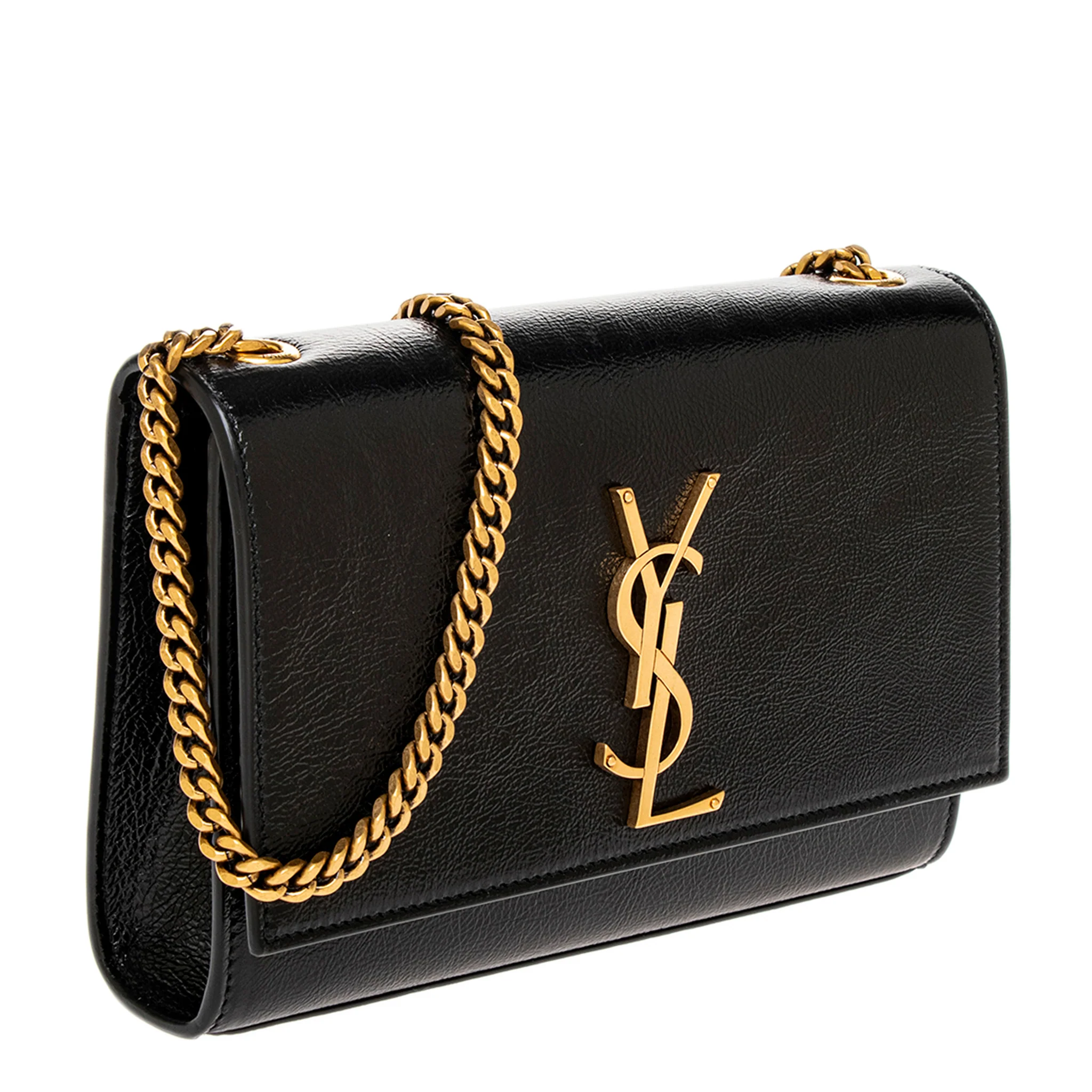 Black Shiny Grained Leather Small Kate - Image 2