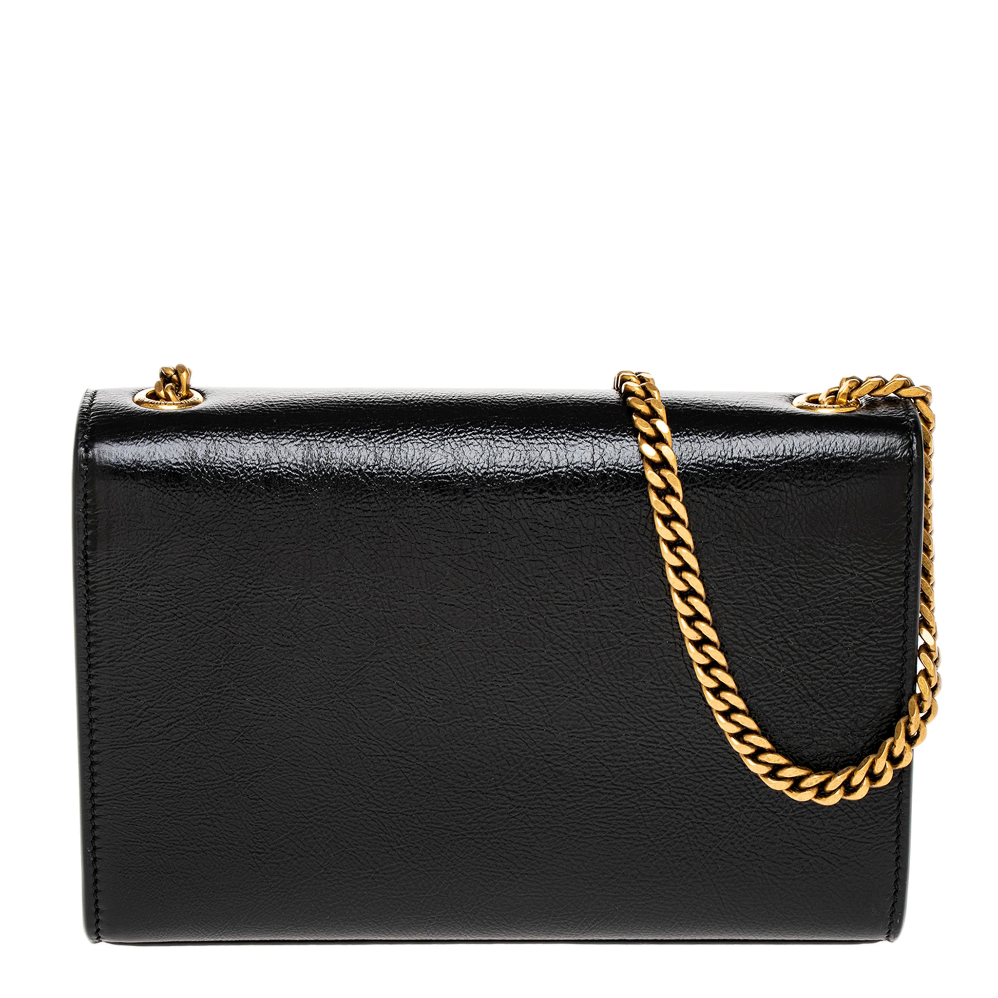 Black Shiny Grained Leather Small Kate - Image 3