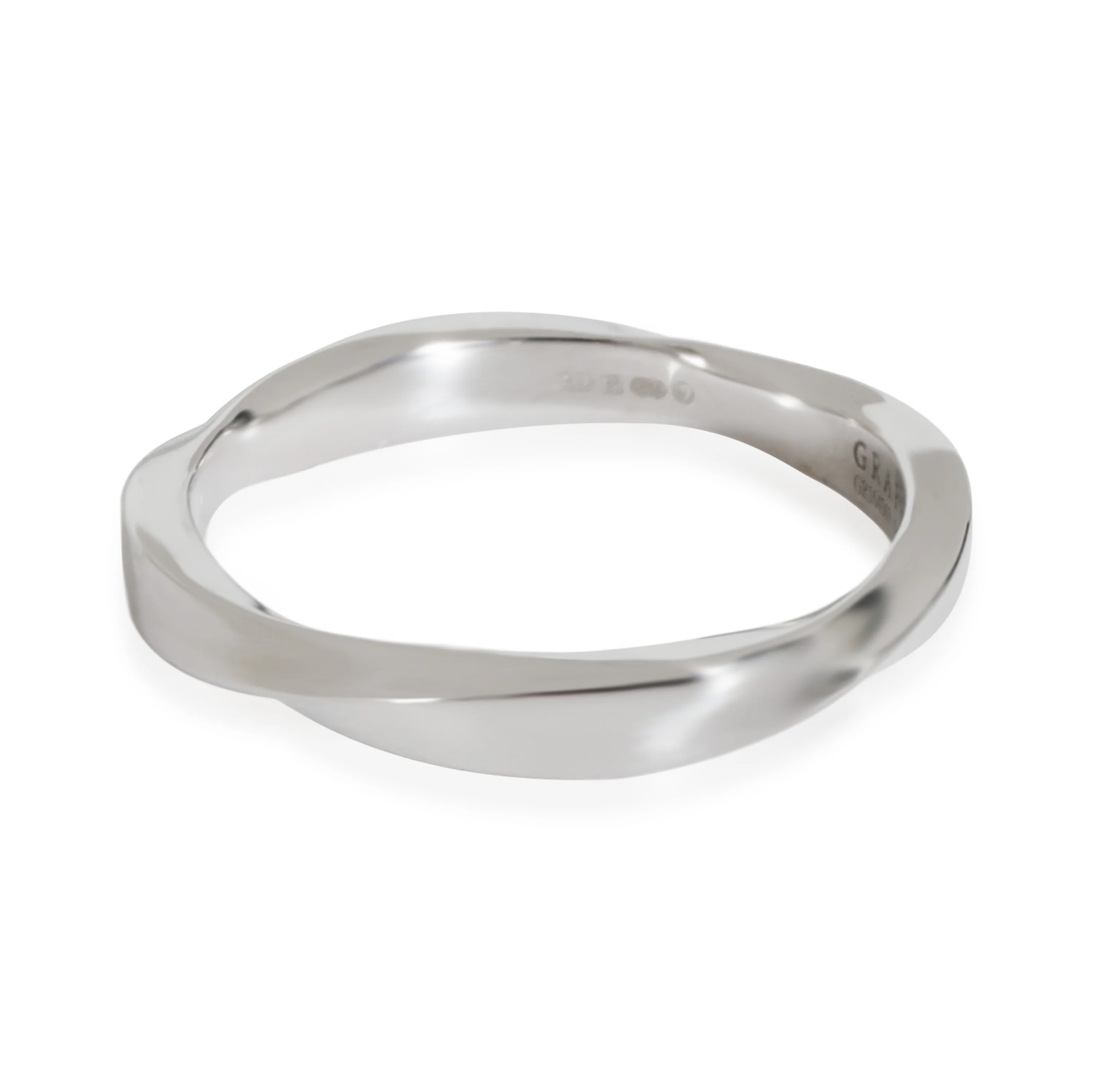 Spiral Wedding Band In 18K White Gold - Image 2