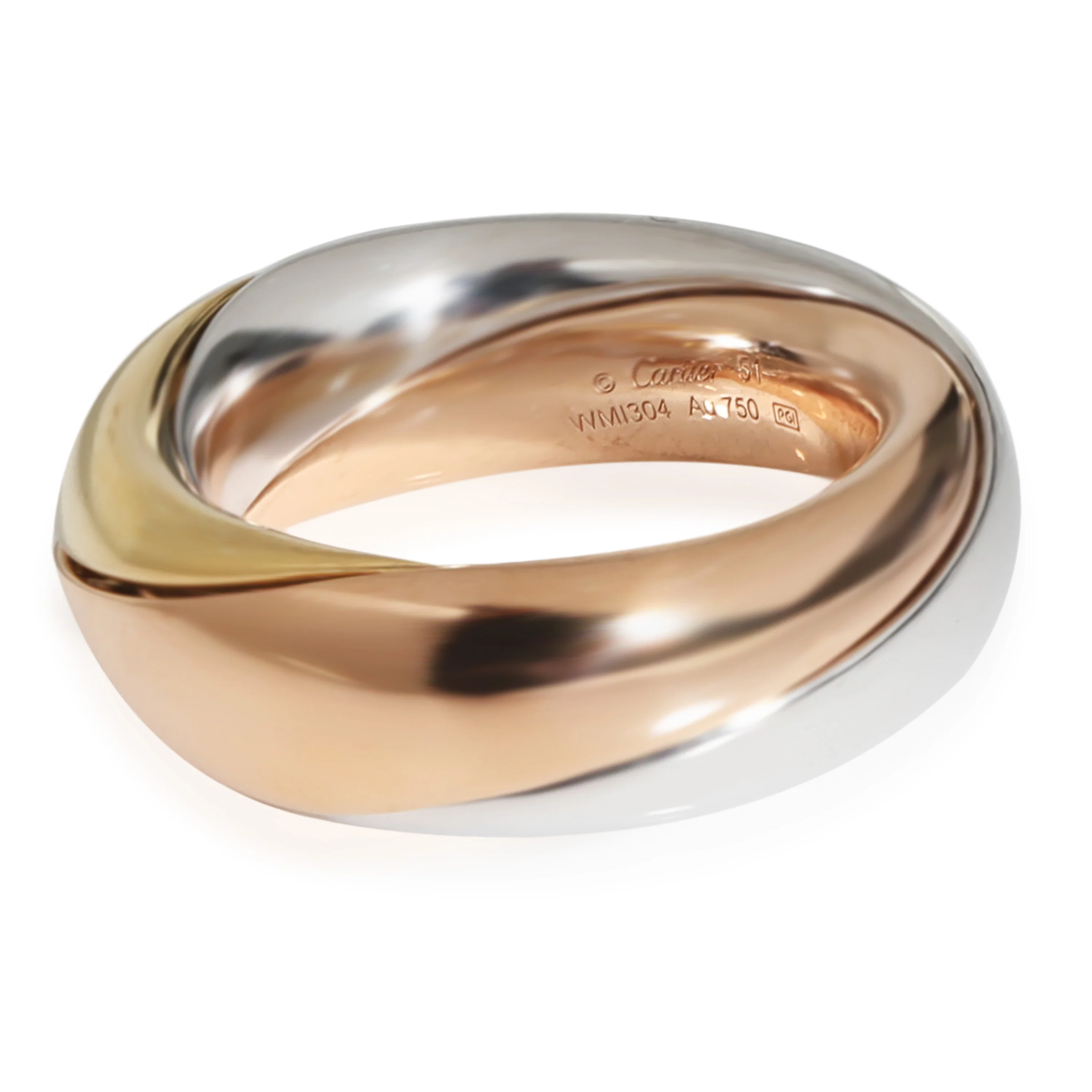 Trinity Ring with diamonds, Half Paved  1.54 ctw - Image 3