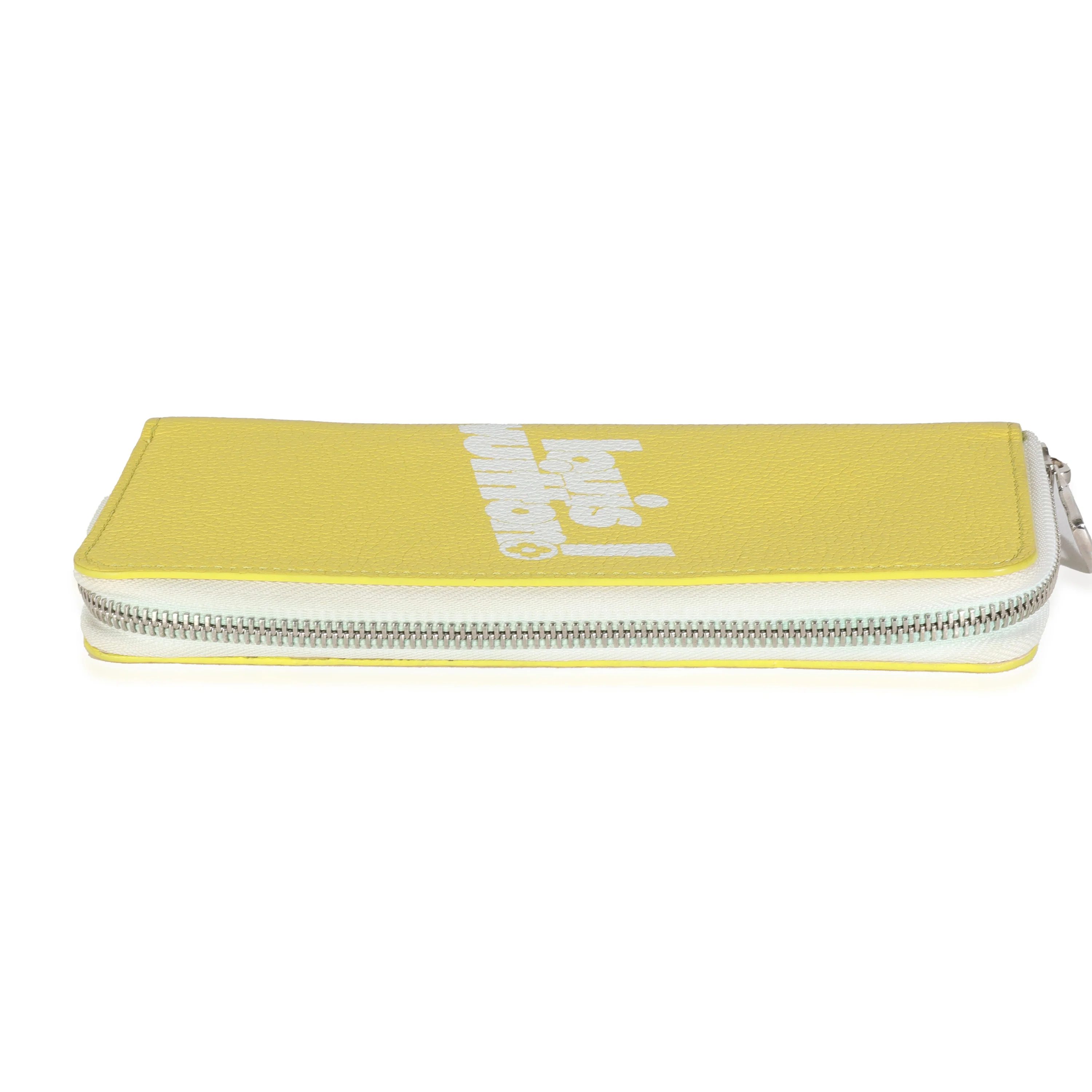 Jaune Taurillon Logo Vertical Zippy Wallet - Image 5