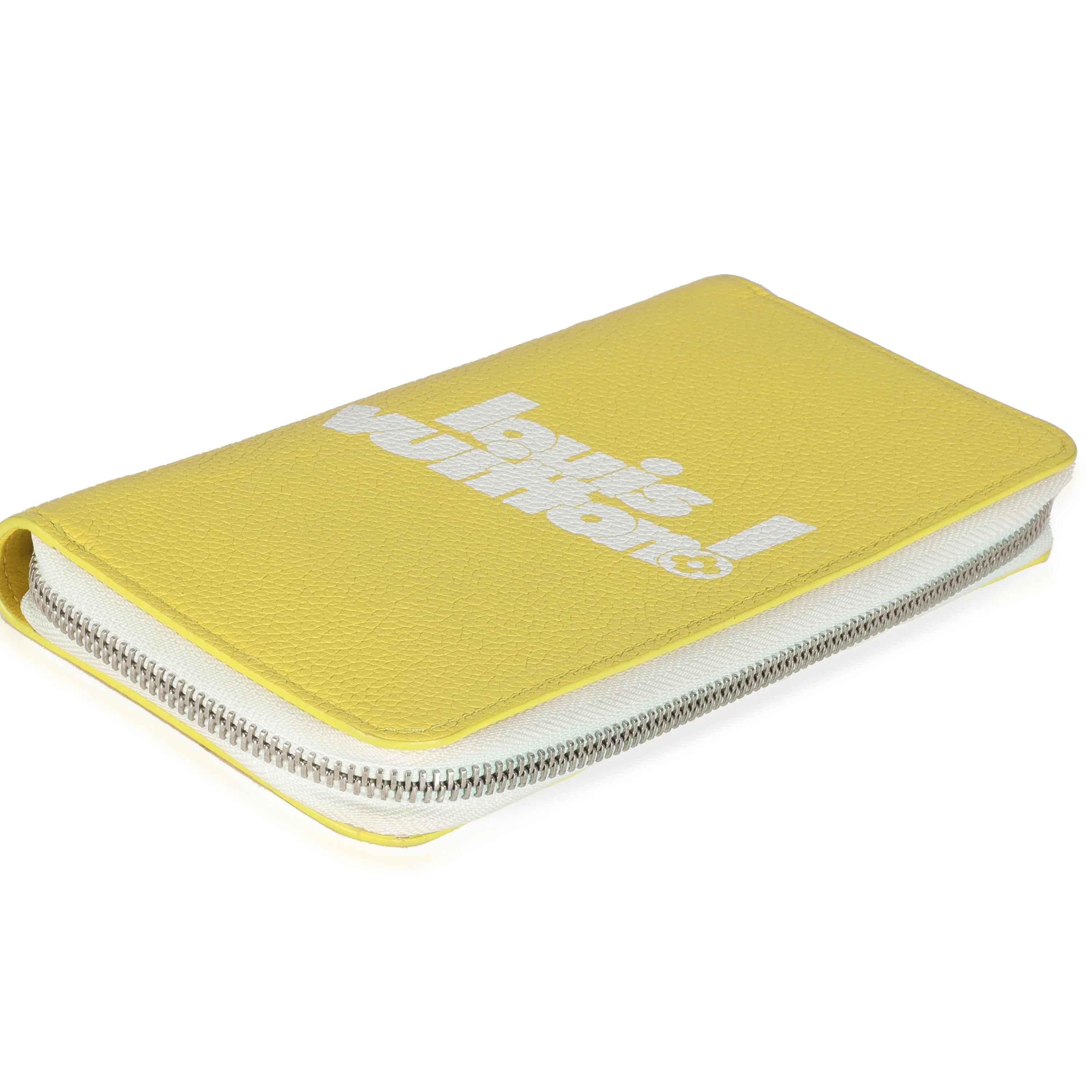 Jaune Taurillon Logo Vertical Zippy Wallet - Image 6