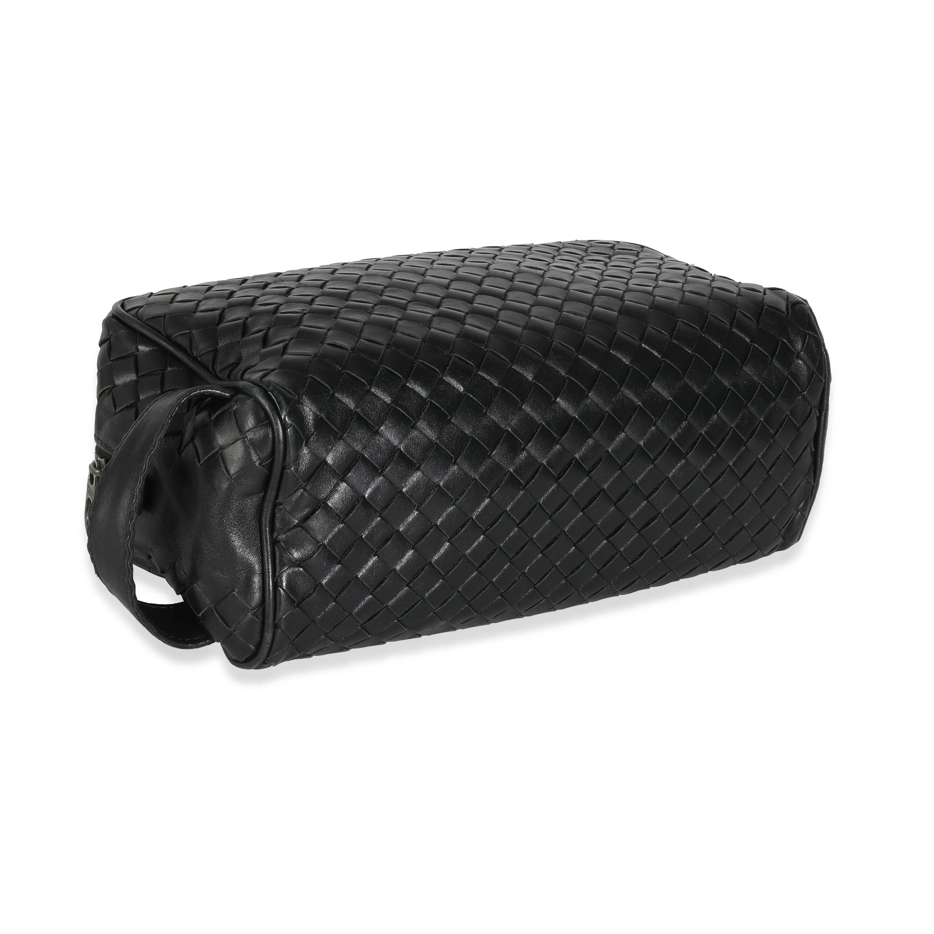 Black Nappa Intrecciato Toiletry Pouch - Image 6