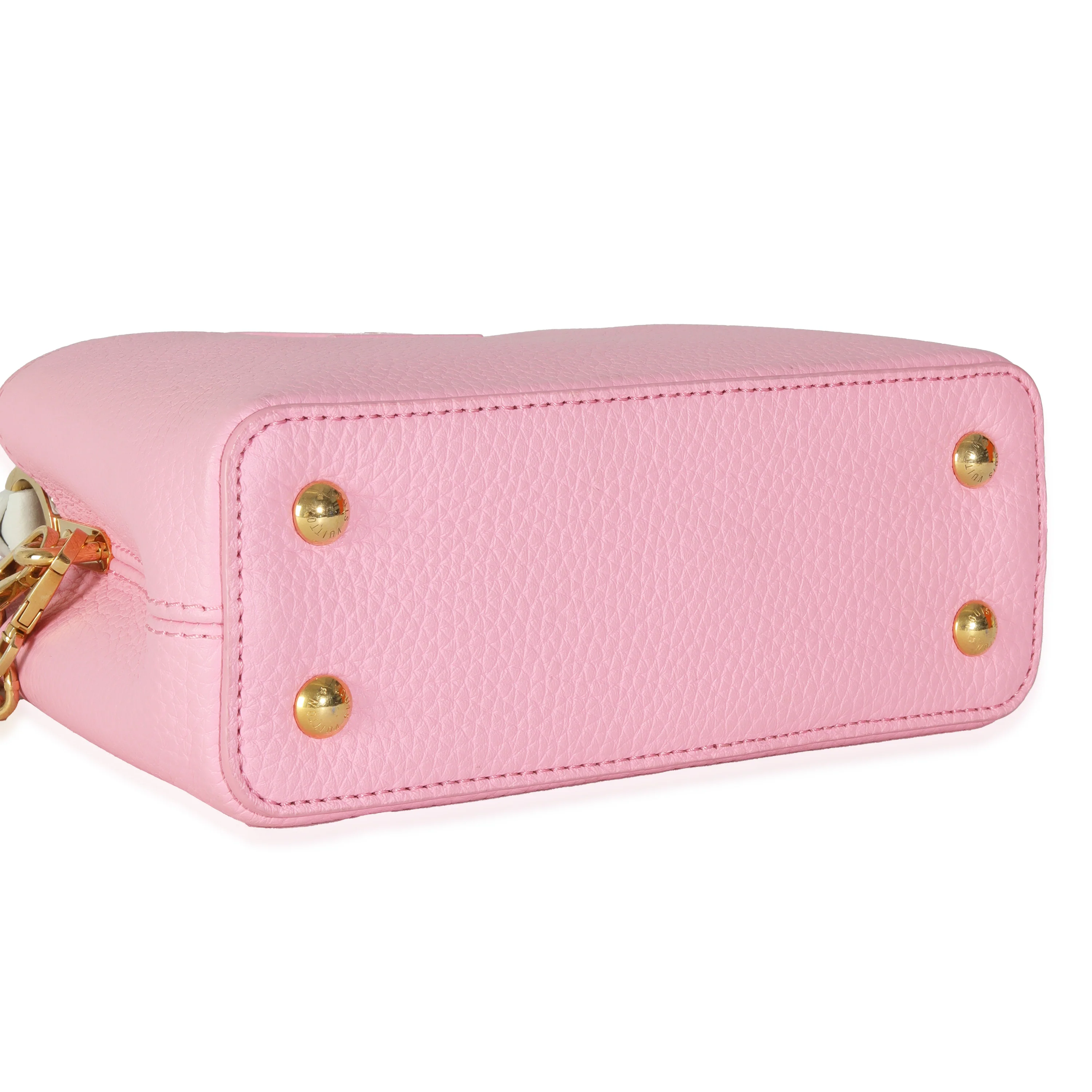 Candy Pink Taurillon Flower Chain Mini Capucines - Image 6