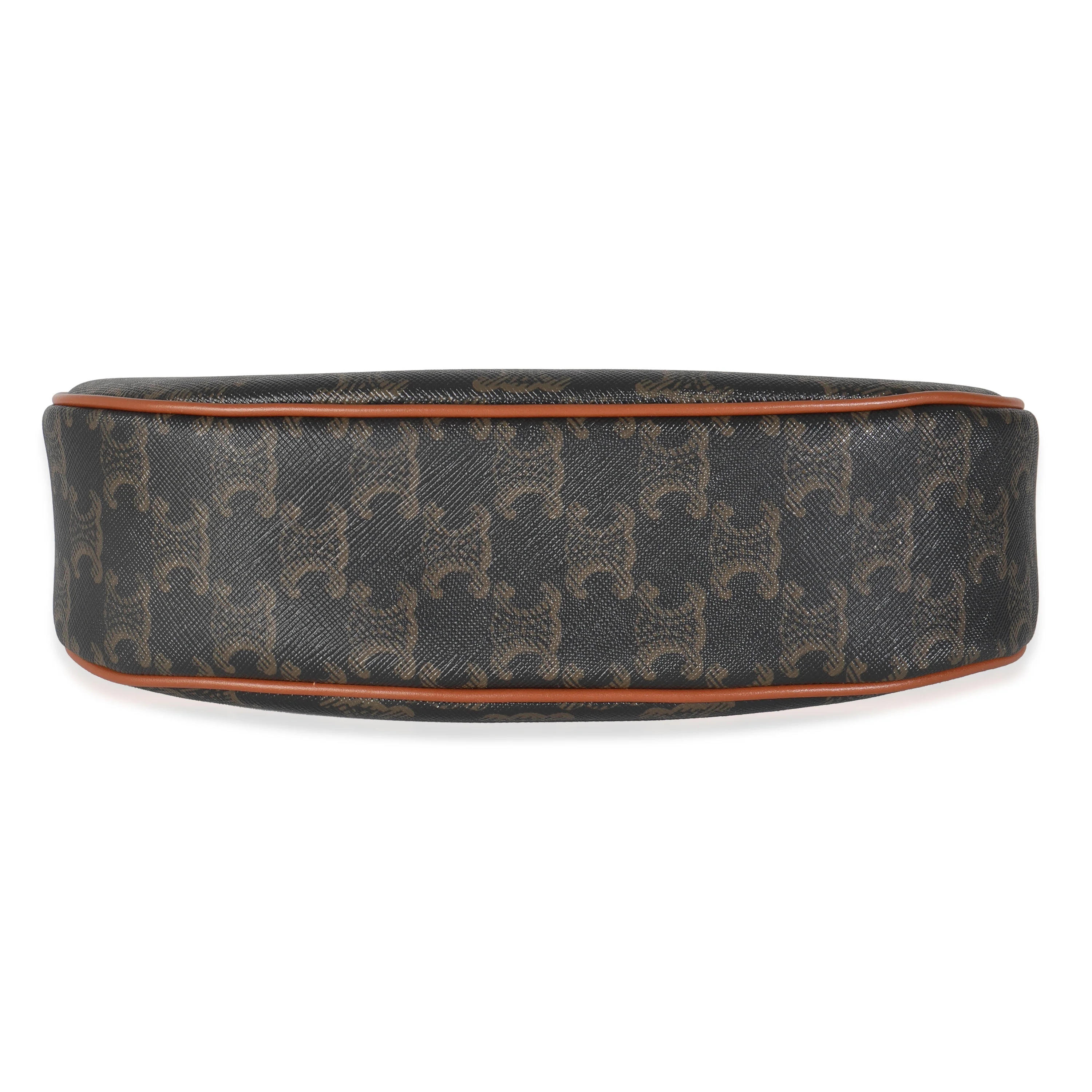 Tan Calfskin Triomphe Canvas Ava Shoulder Bag - Image 5