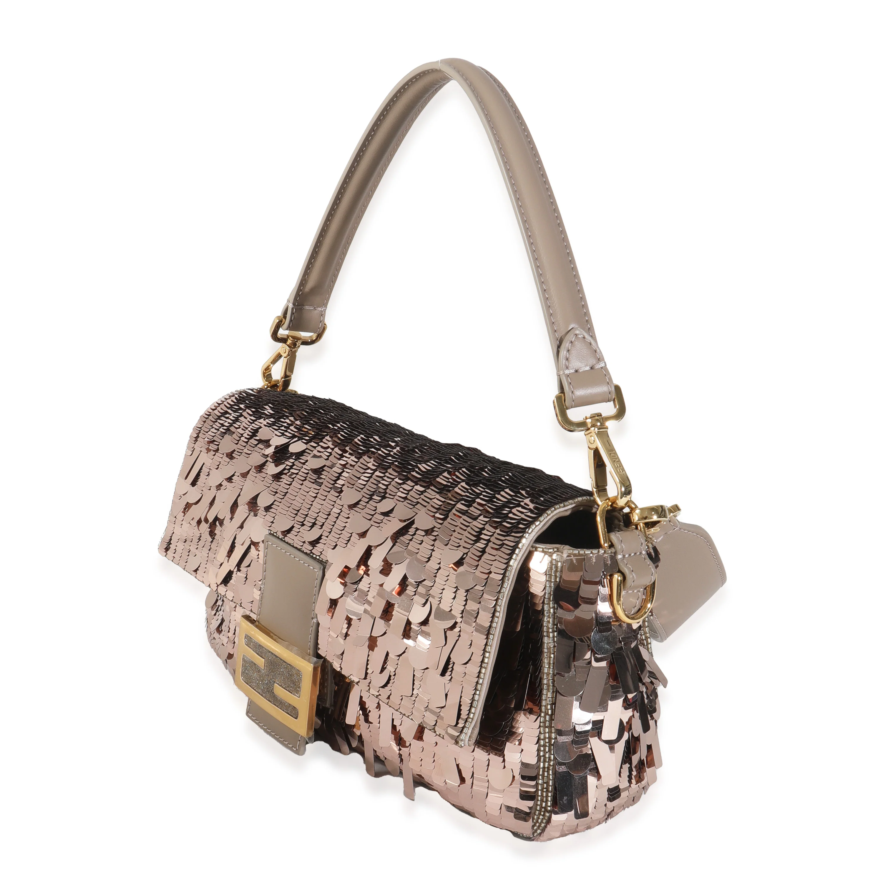 Tortora Sequin Paillettes Vitello Grace Sex And The City Baguette - Image 2