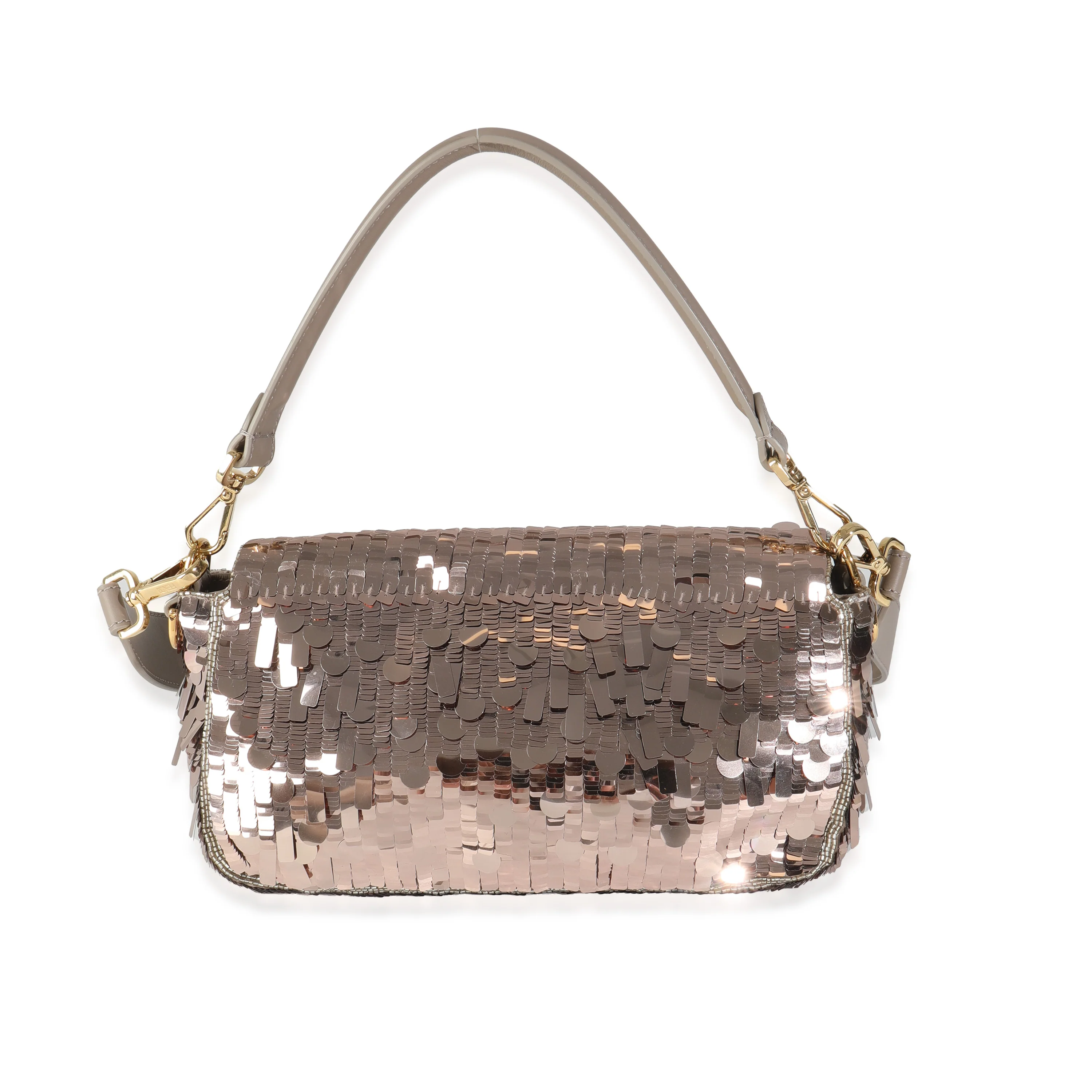 Tortora Sequin Paillettes Vitello Grace Sex And The City Baguette - Image 4