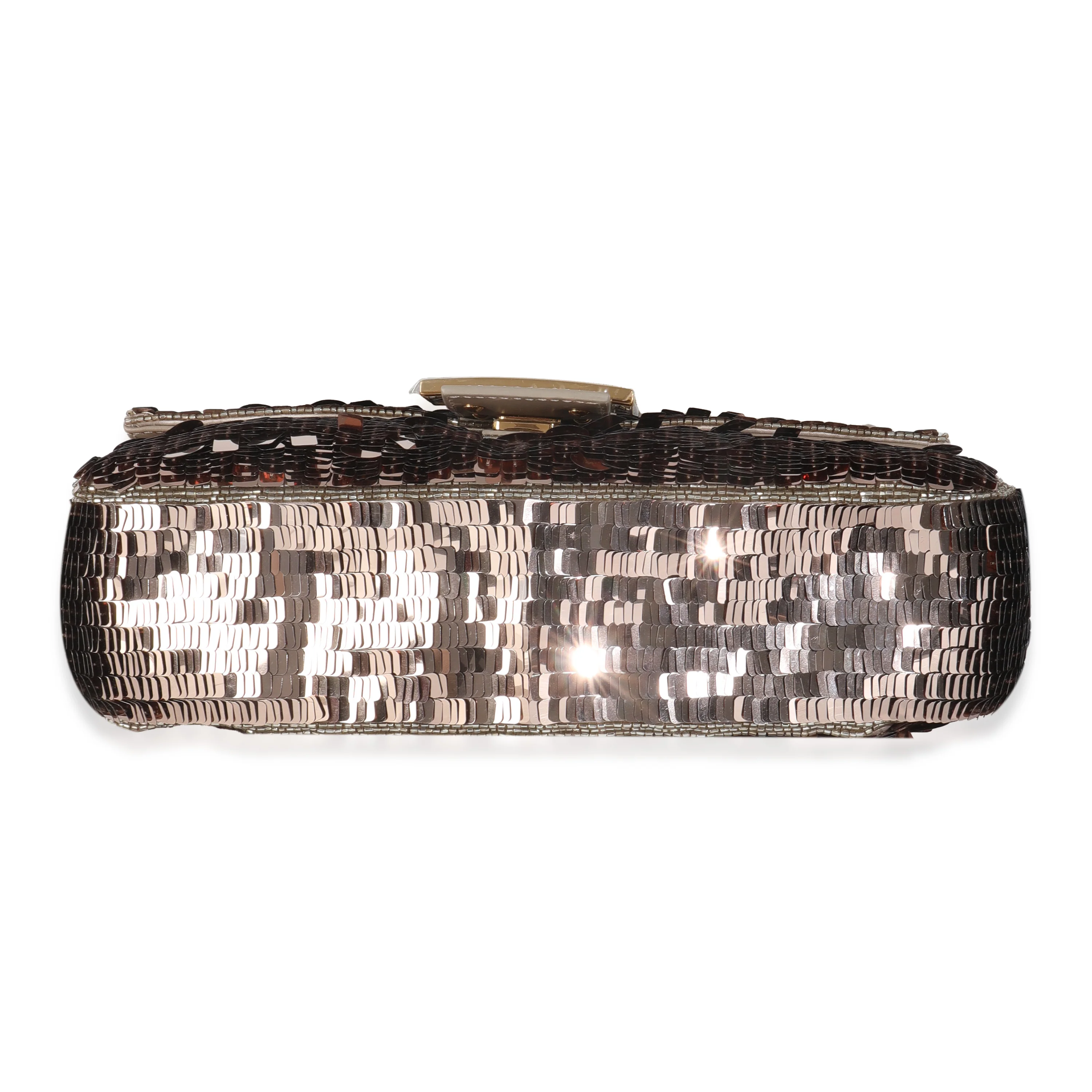 Tortora Sequin Paillettes Vitello Grace Sex And The City Baguette - Image 5