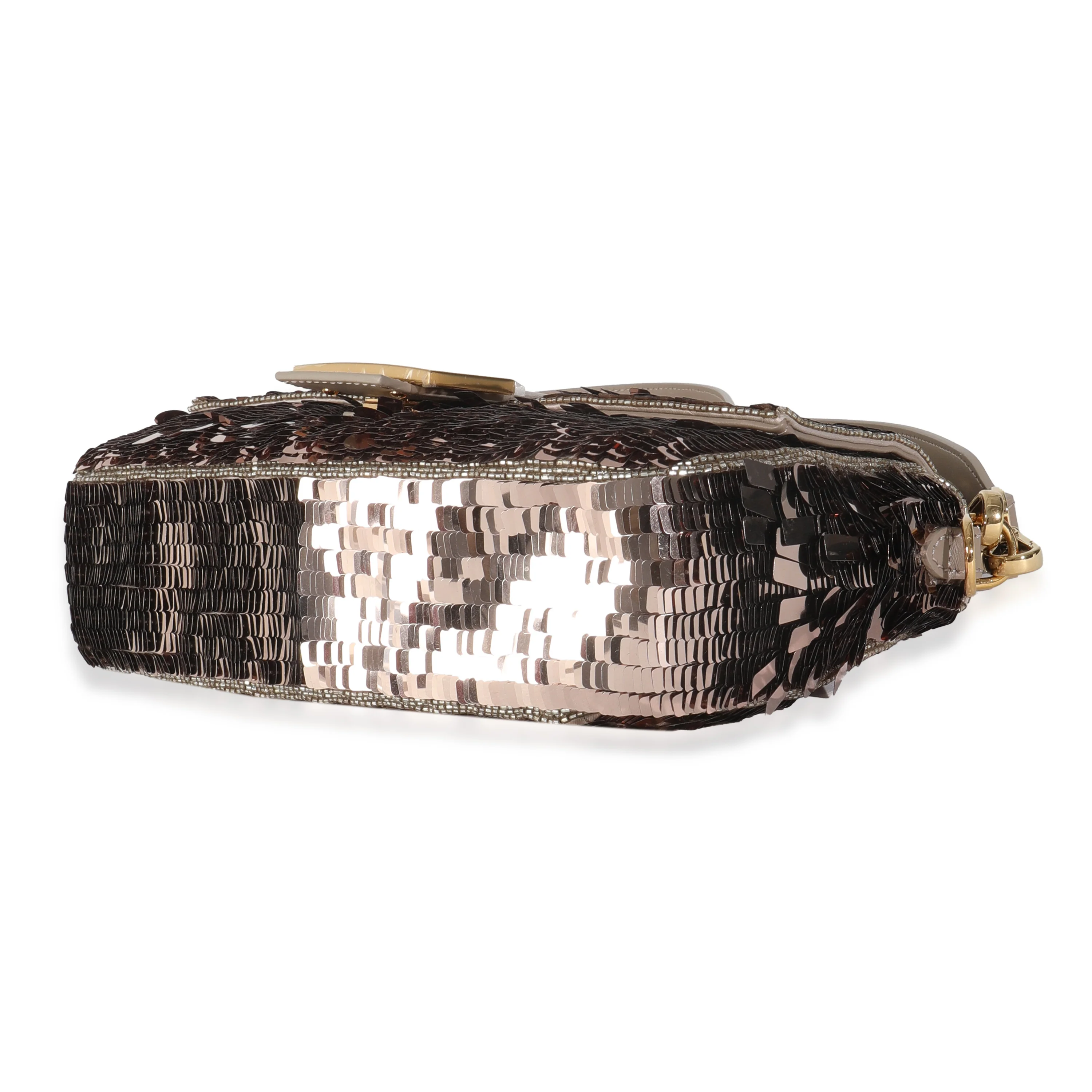 Tortora Sequin Paillettes Vitello Grace Sex And The City Baguette - Image 6