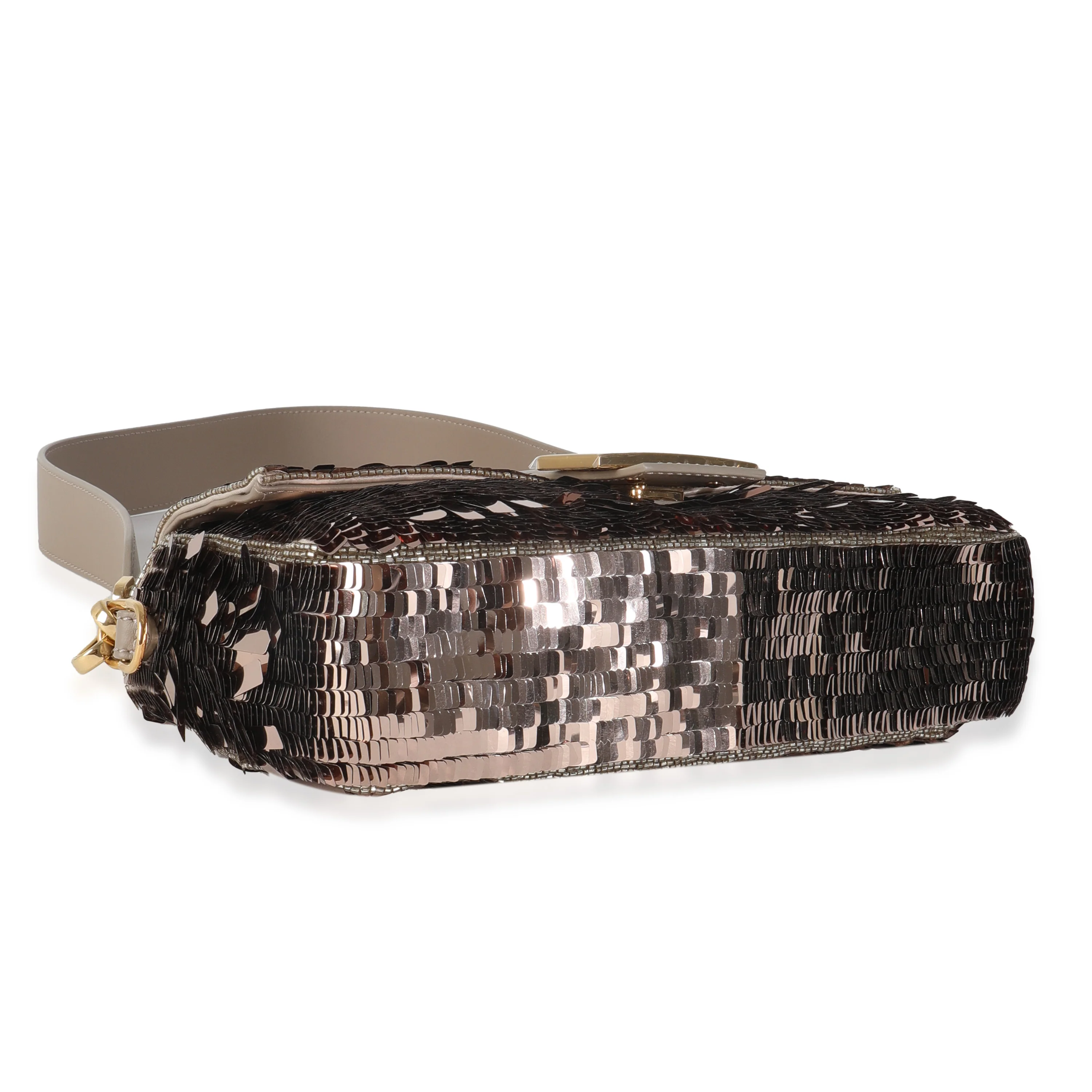 Tortora Sequin Paillettes Vitello Grace Sex And The City Baguette - Image 7