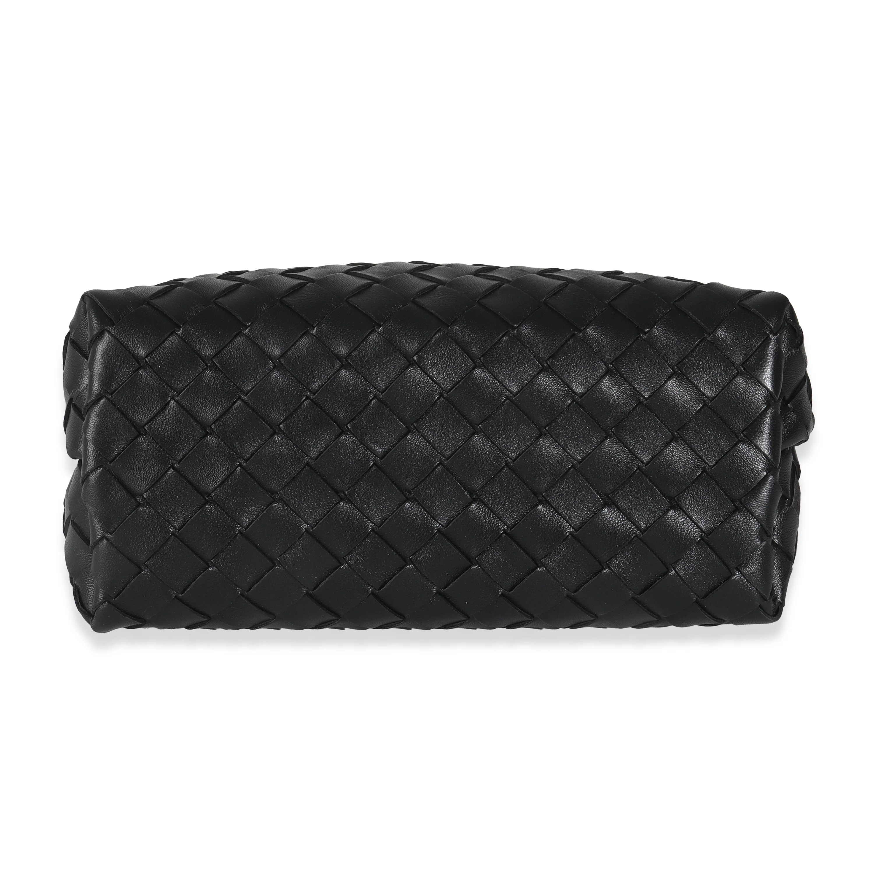 Black Nappa Intrecciato Small Andiamo With Chain - Image 7