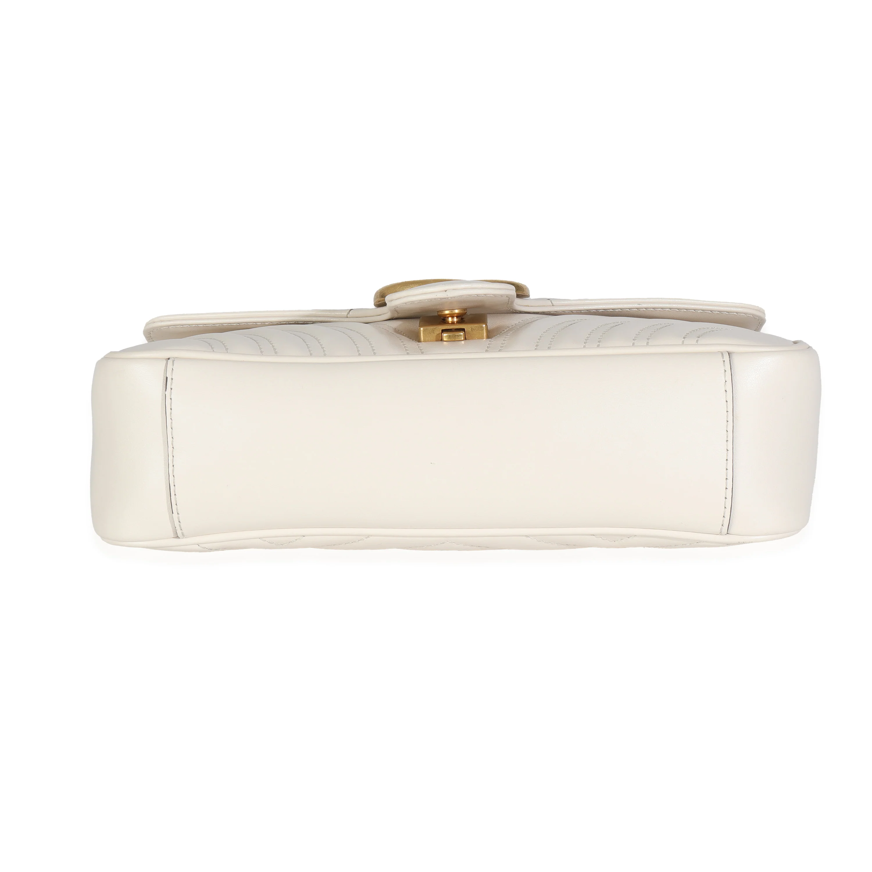 White Matelasse Calfskin Small GG Marmont Bag - Image 5