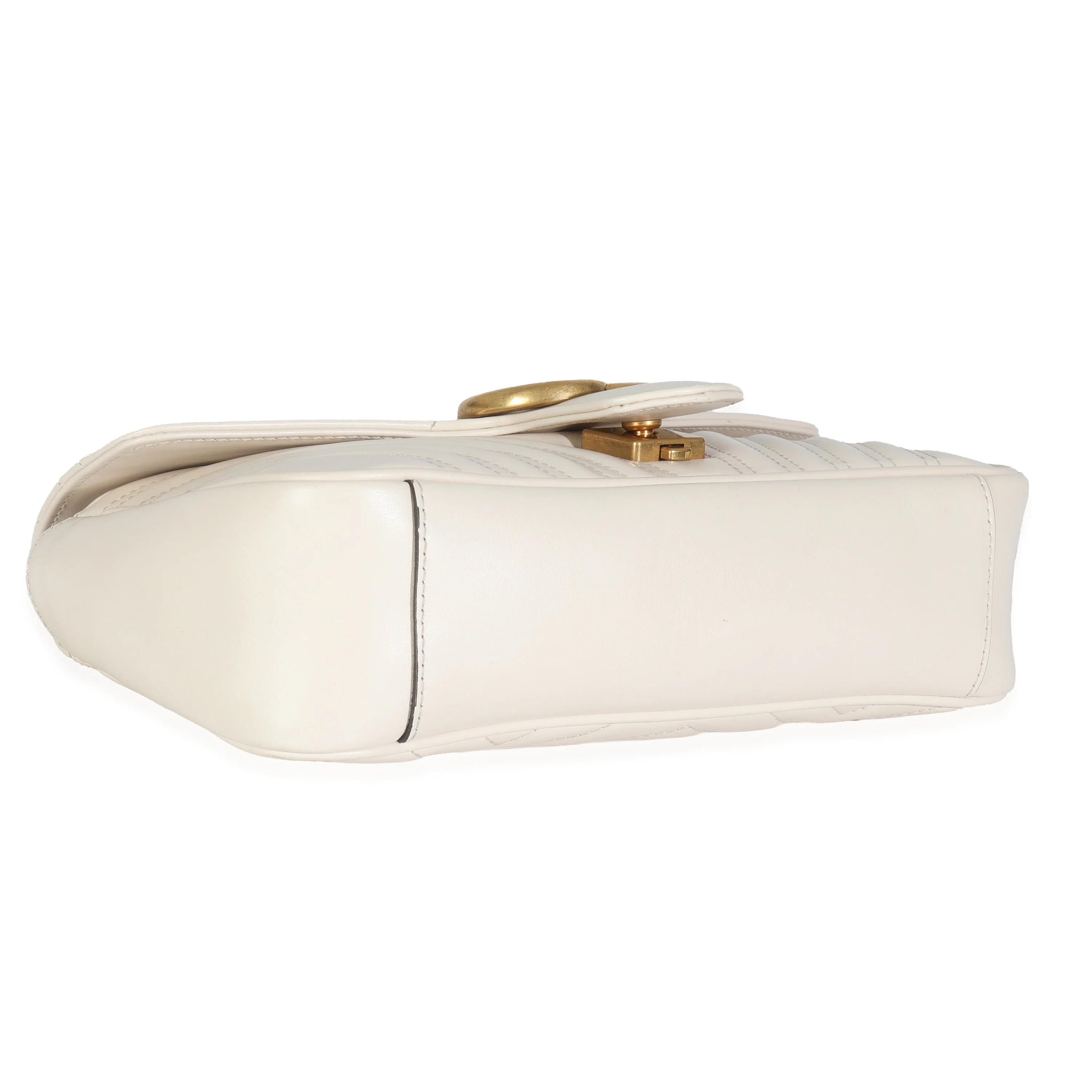 White Matelasse Calfskin Small GG Marmont Bag - Image 6